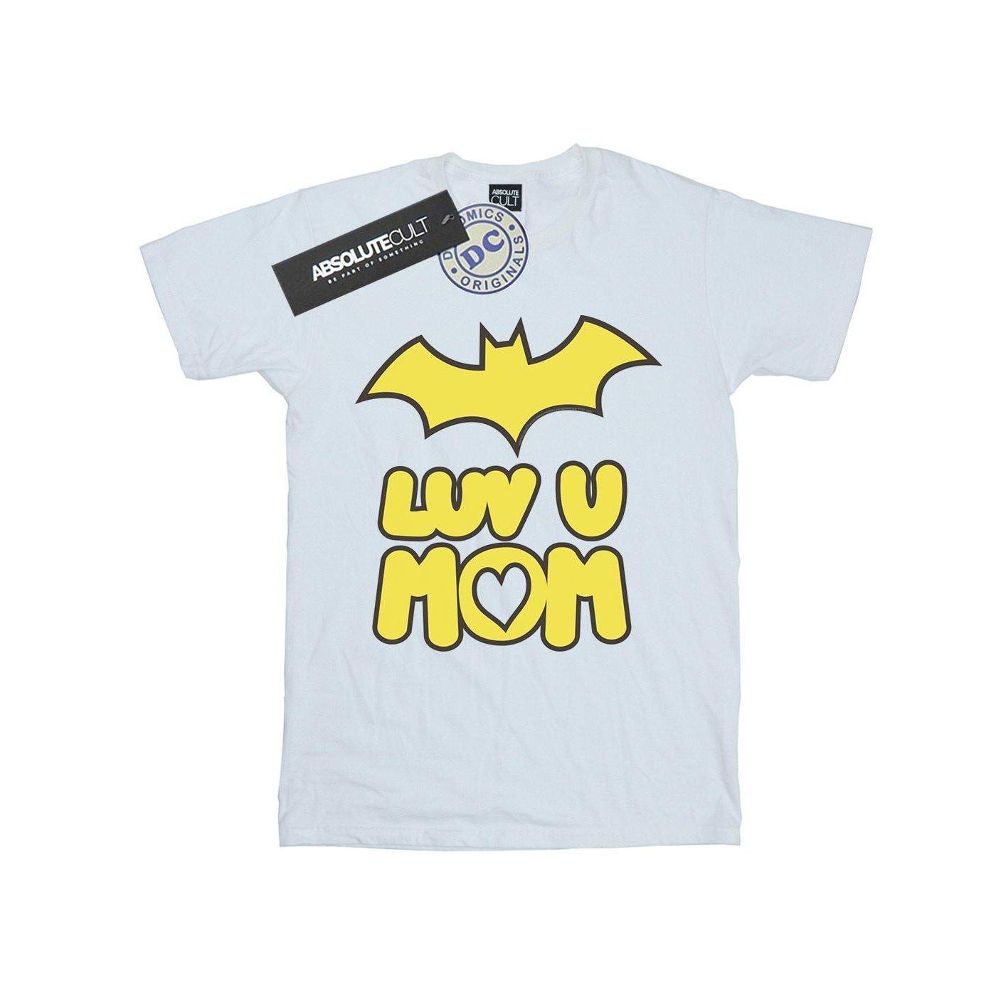 Batgirl Luv You Mom Tshirt Mädchen Weiss 128 von DC COMICS