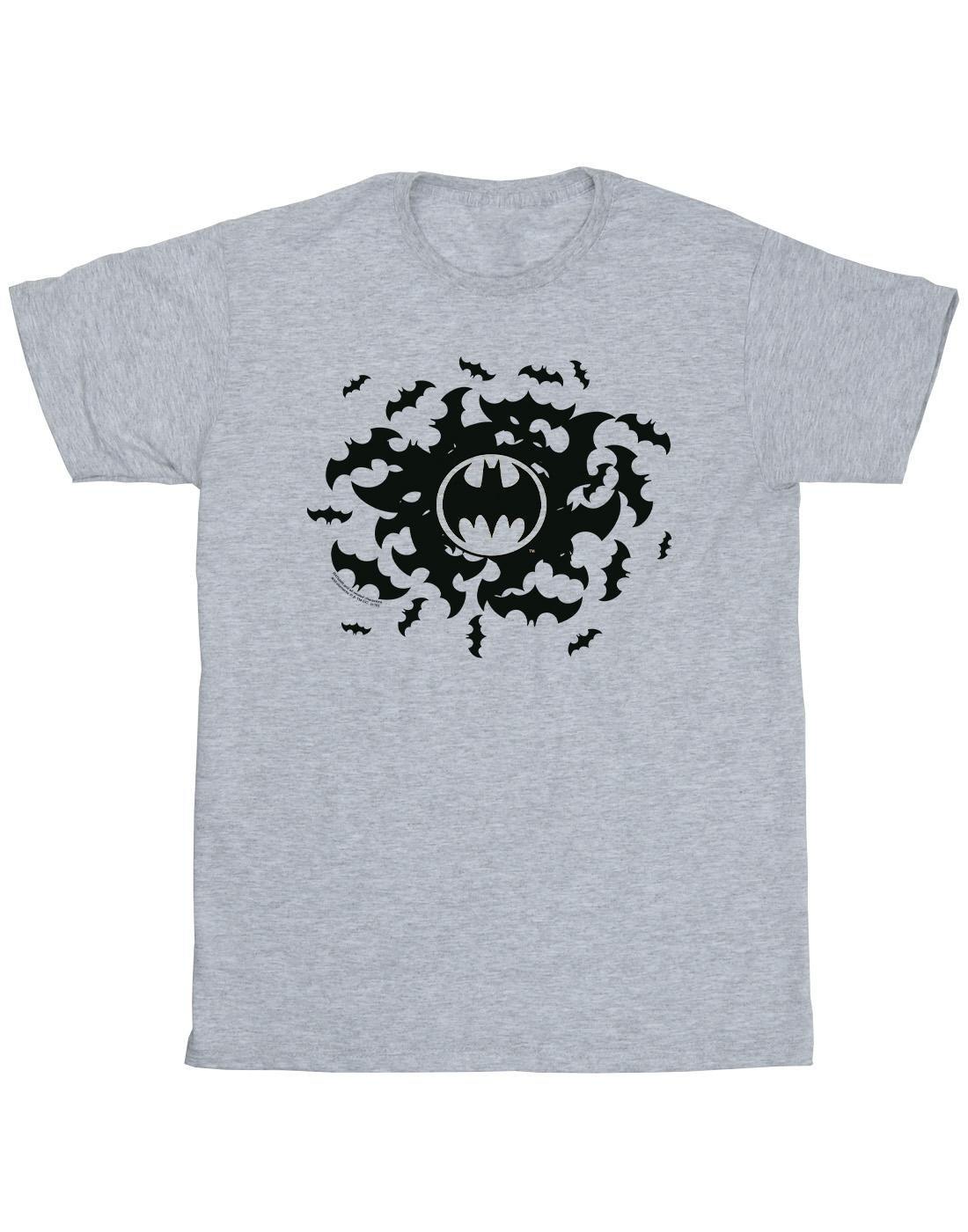 Batman Bat Swirl Tshirt Herren Grau 3XL