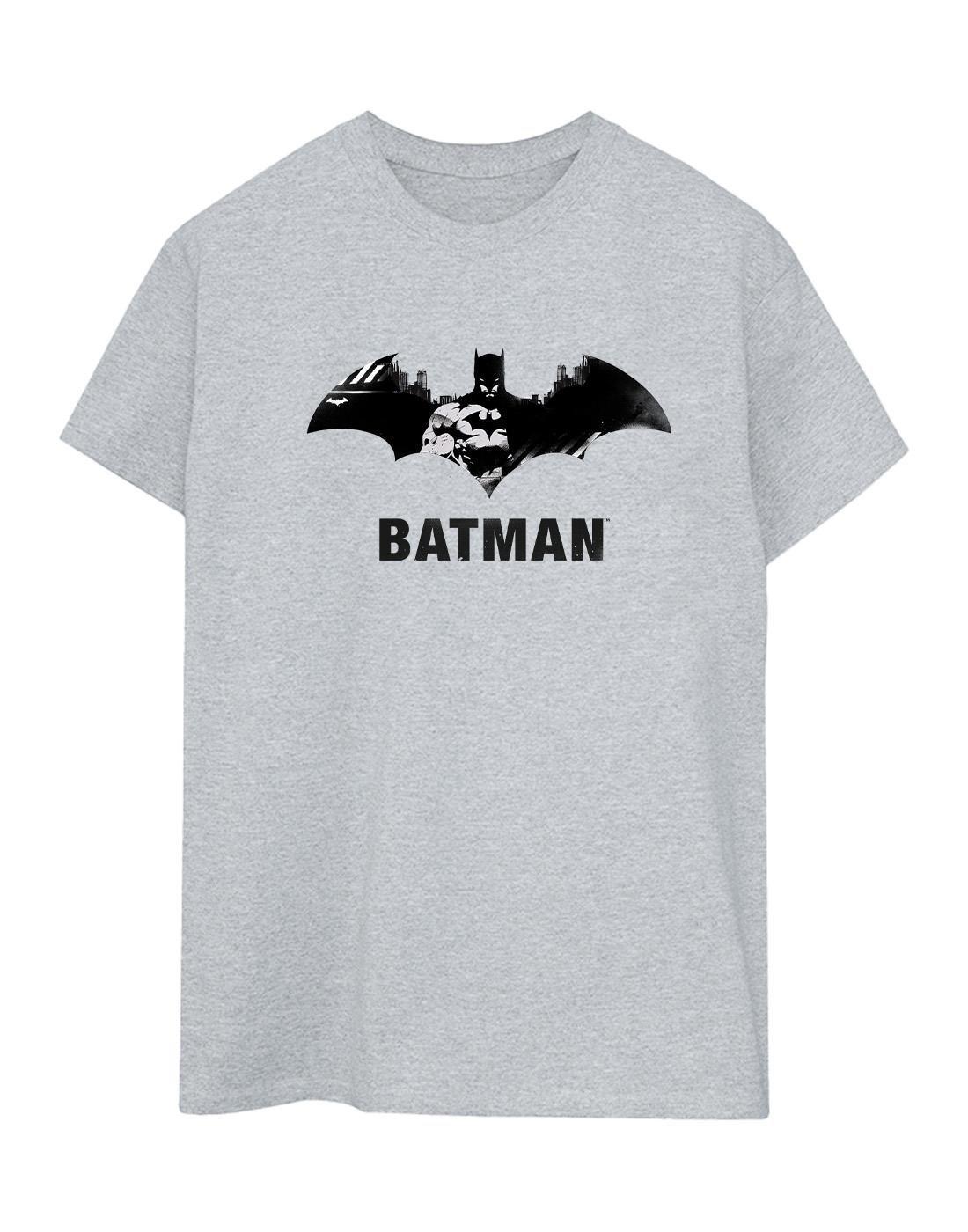 Batman Black Stare Logo Tshirt Damen Grau 3XL von DC COMICS