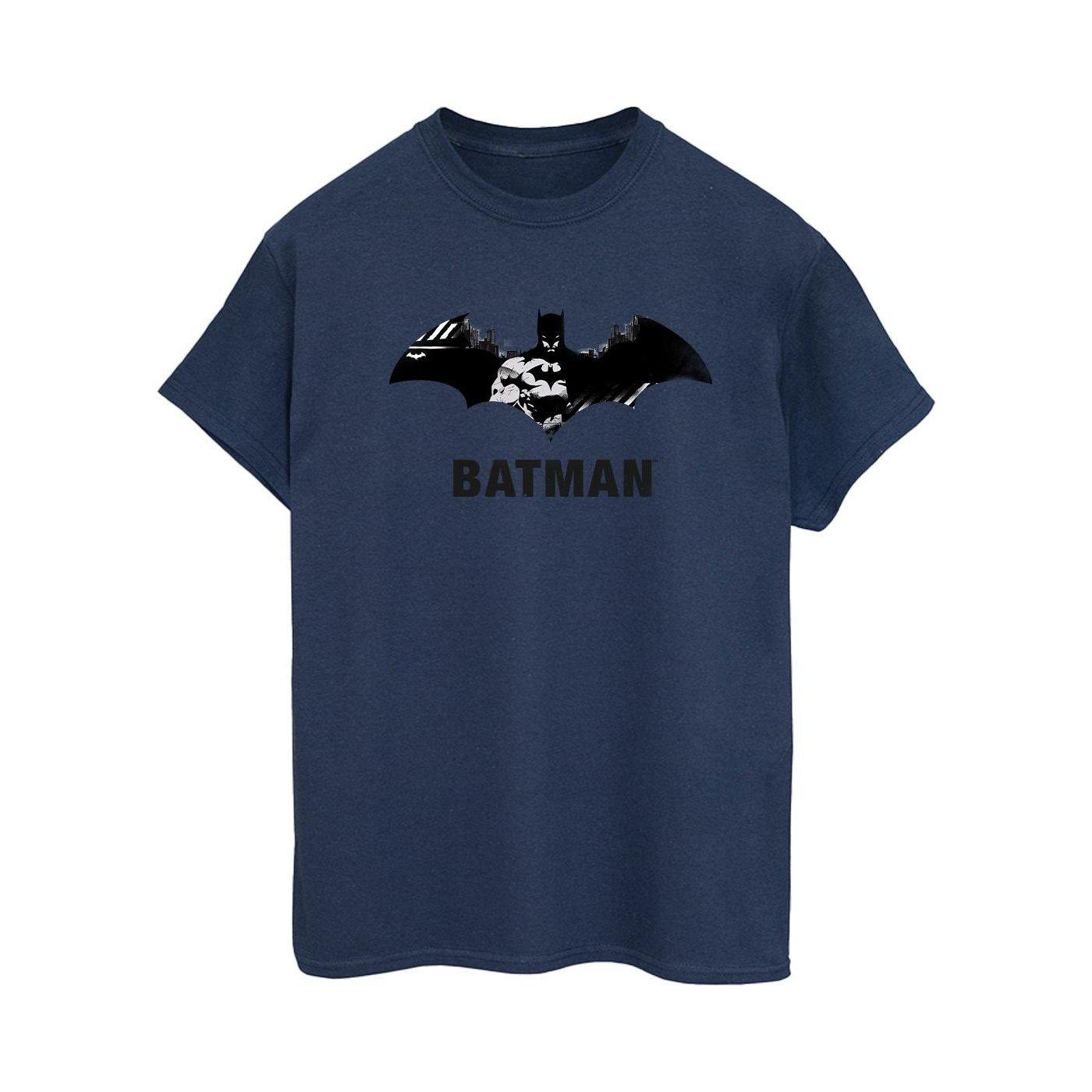 Batman Black Stare Logo Tshirt Damen Marine L von DC COMICS
