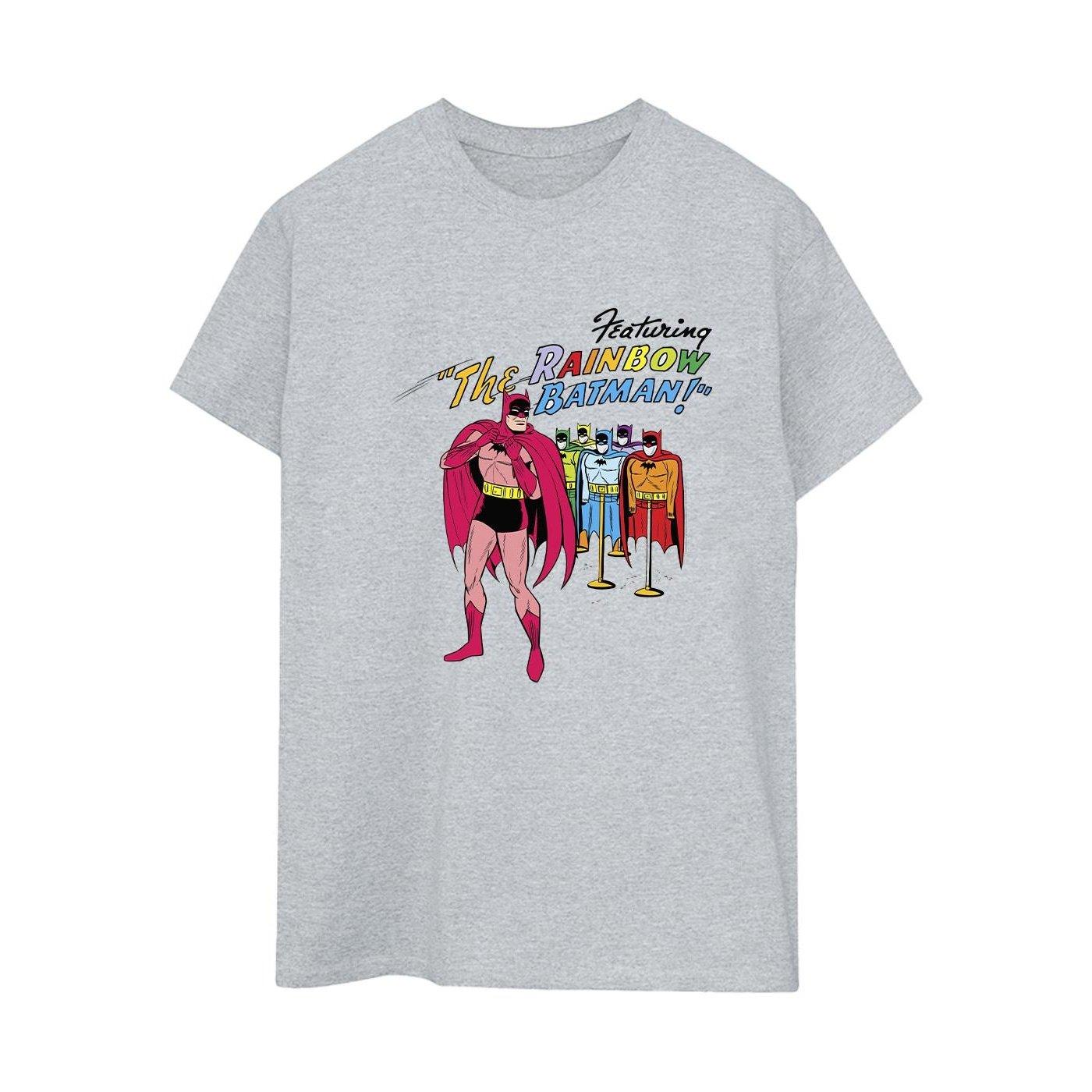 Batman Comic Cover Rainbow Batman Tshirt Damen Grau L von DC COMICS