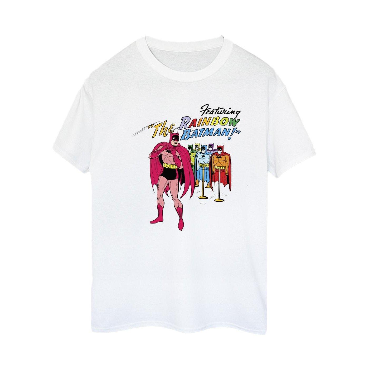 Batman Comic Cover Rainbow Batman Tshirt Damen Weiss 4XL von DC COMICS