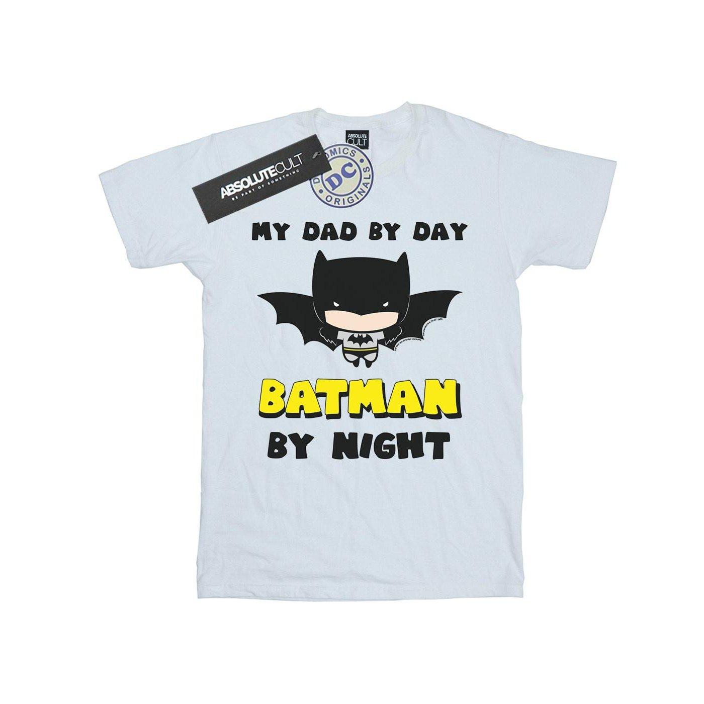 Batman Dad By Day Tshirt Mädchen Weiss 128 von DC COMICS