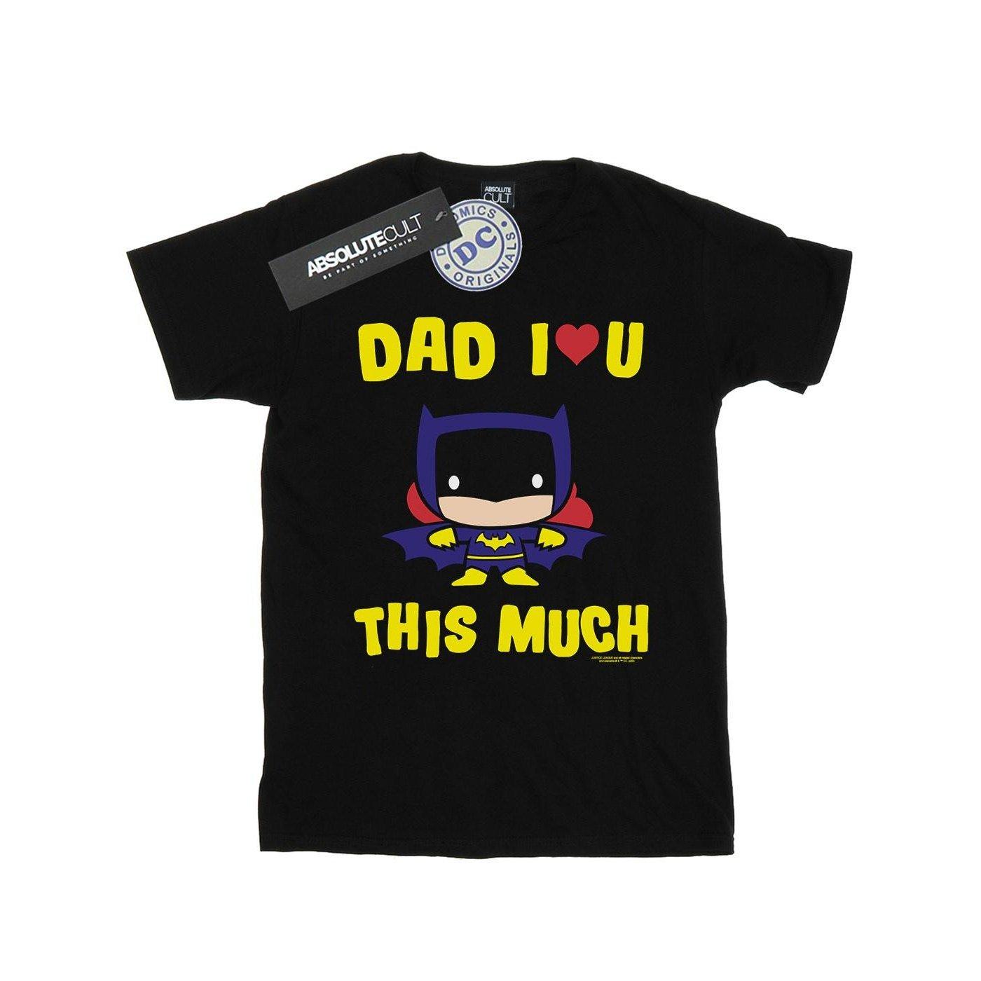 Batman Dad I Love You This Much Tshirt Mädchen Schwarz 152-158 von DC COMICS