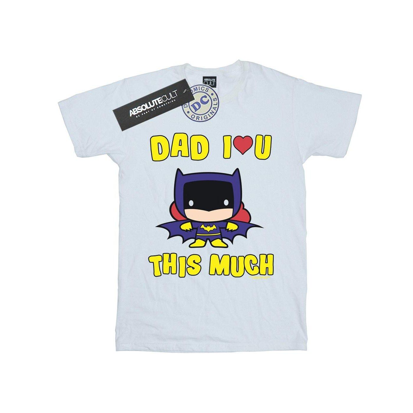 Batman Dad I Love You This Much Tshirt Mädchen Weiss 152-158 von DC COMICS