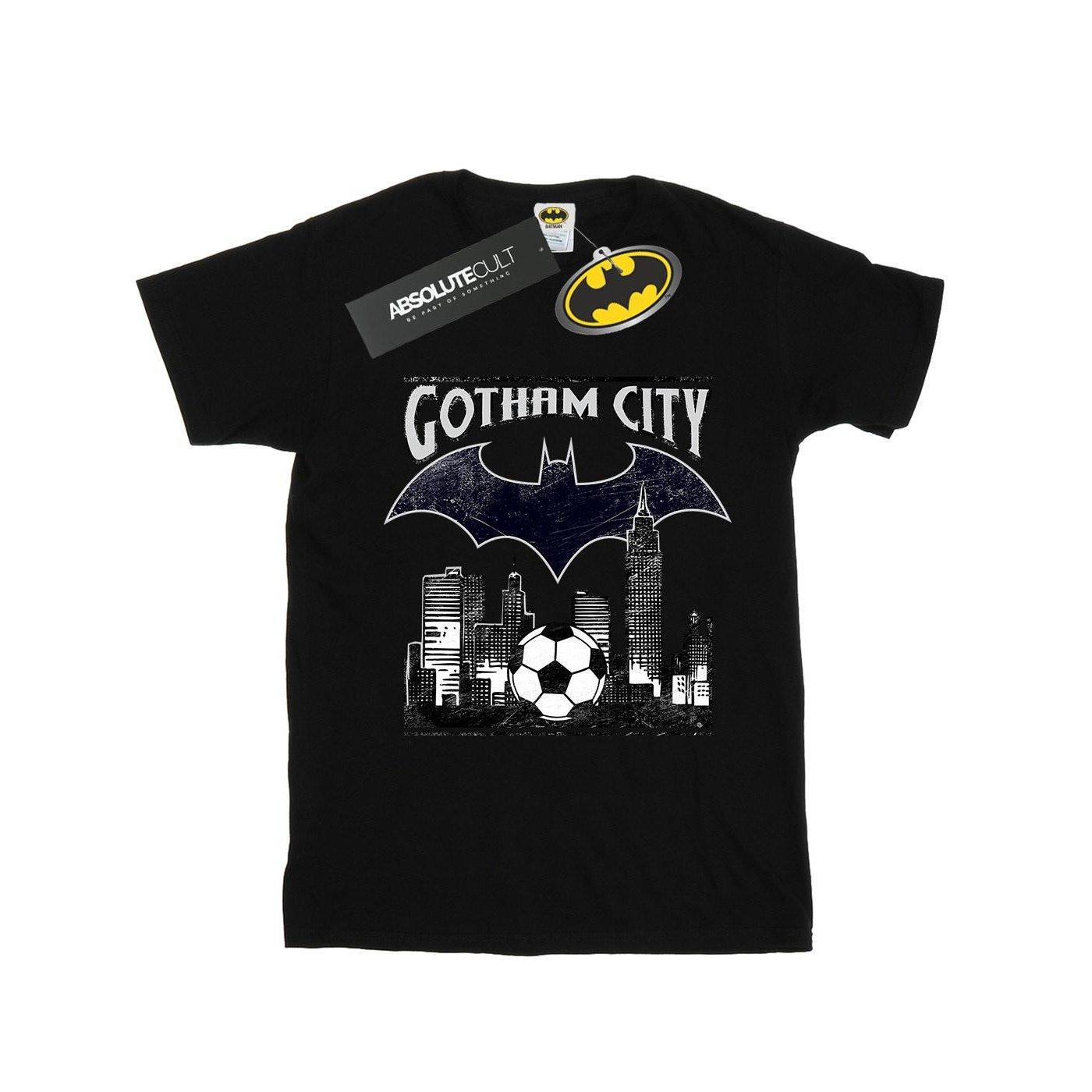 Batman Football Gotham City Tshirt Herren Schwarz L von DC COMICS