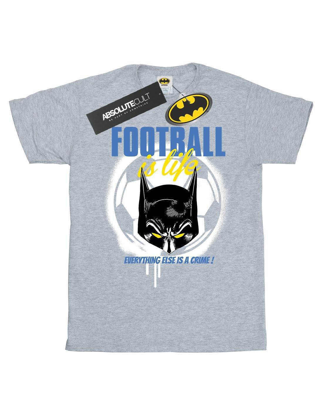 Batman Football Is Life Tshirt Herren Grau XL von DC COMICS