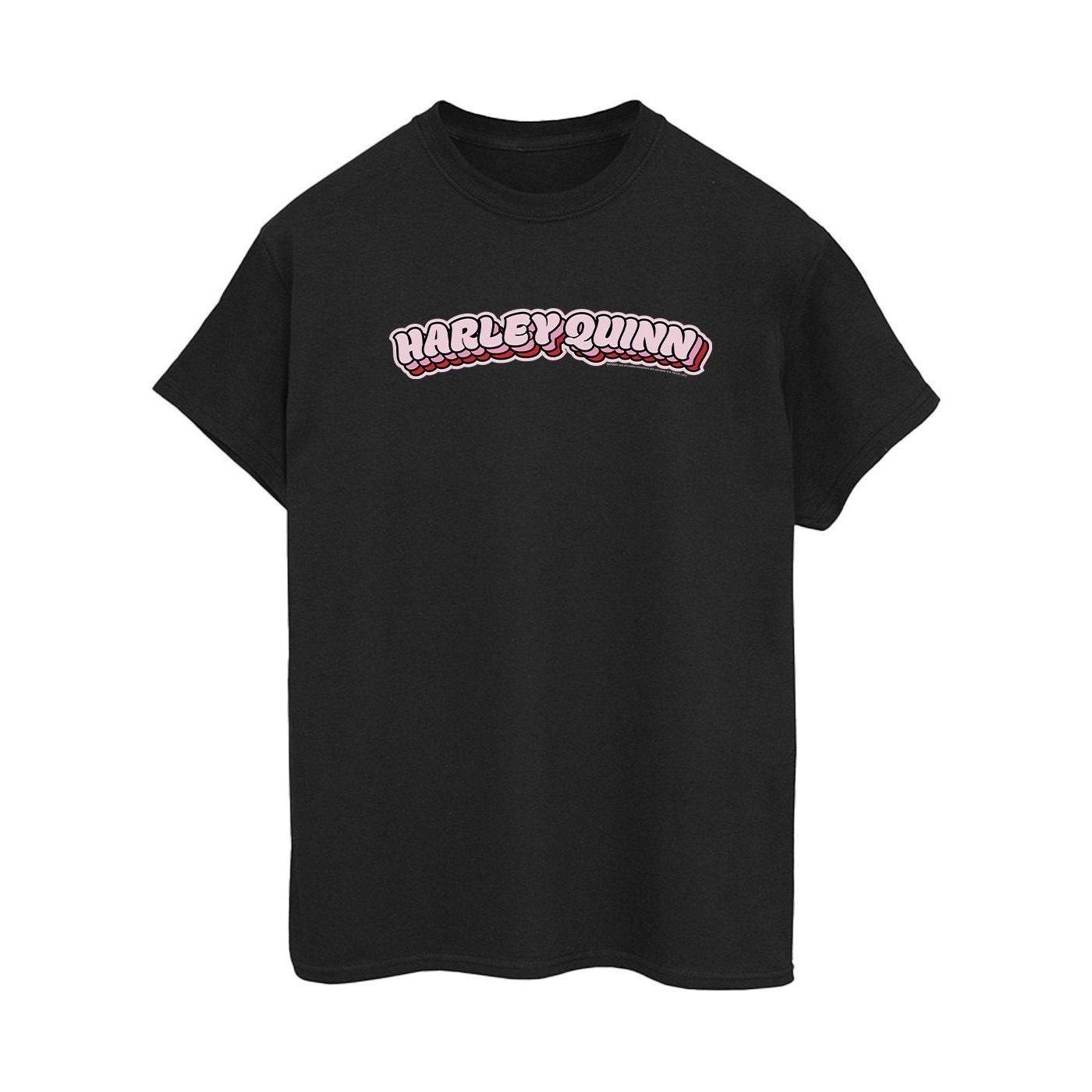 Batman Harley Quinn Logo Tshirt Damen Schwarz XL von DC COMICS