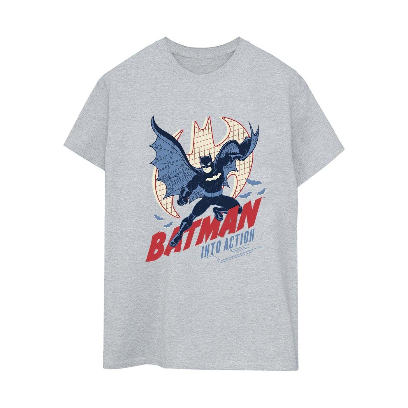 Batman Into Action Tshirt Damen Grau 3XL von DC COMICS