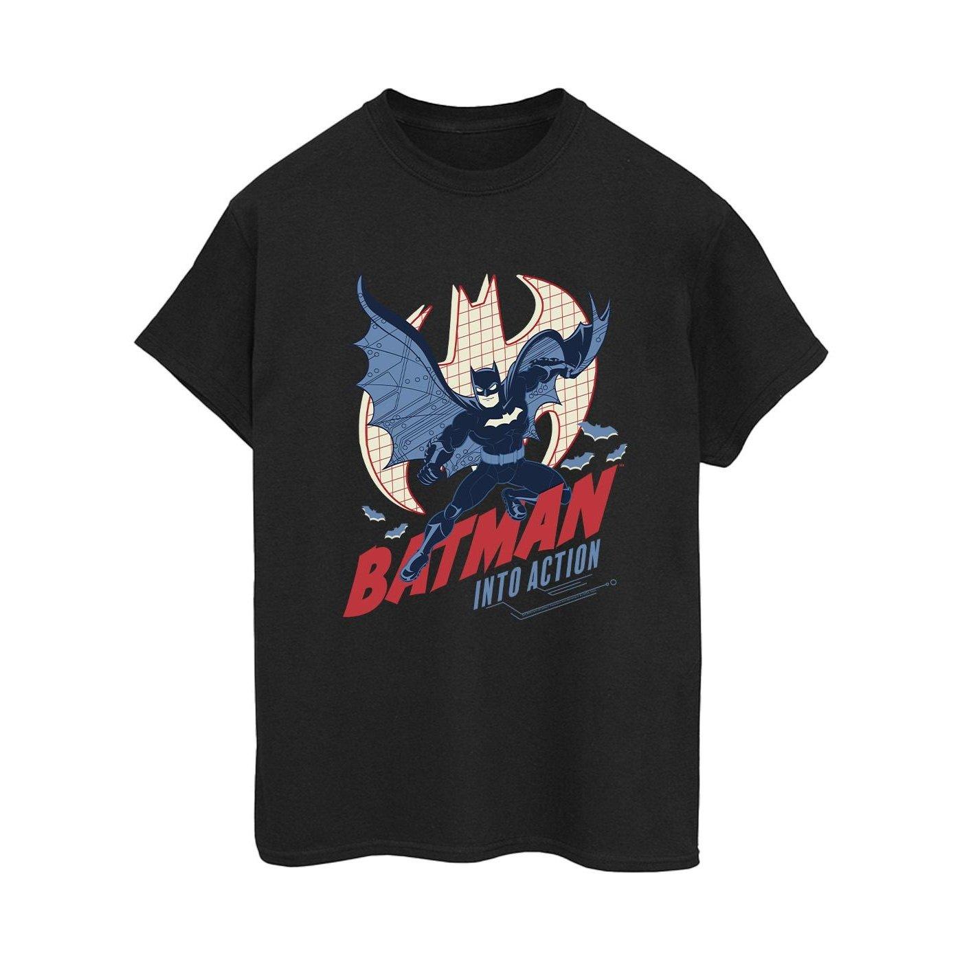 Batman Into Action Tshirt Damen Schwarz M von DC COMICS