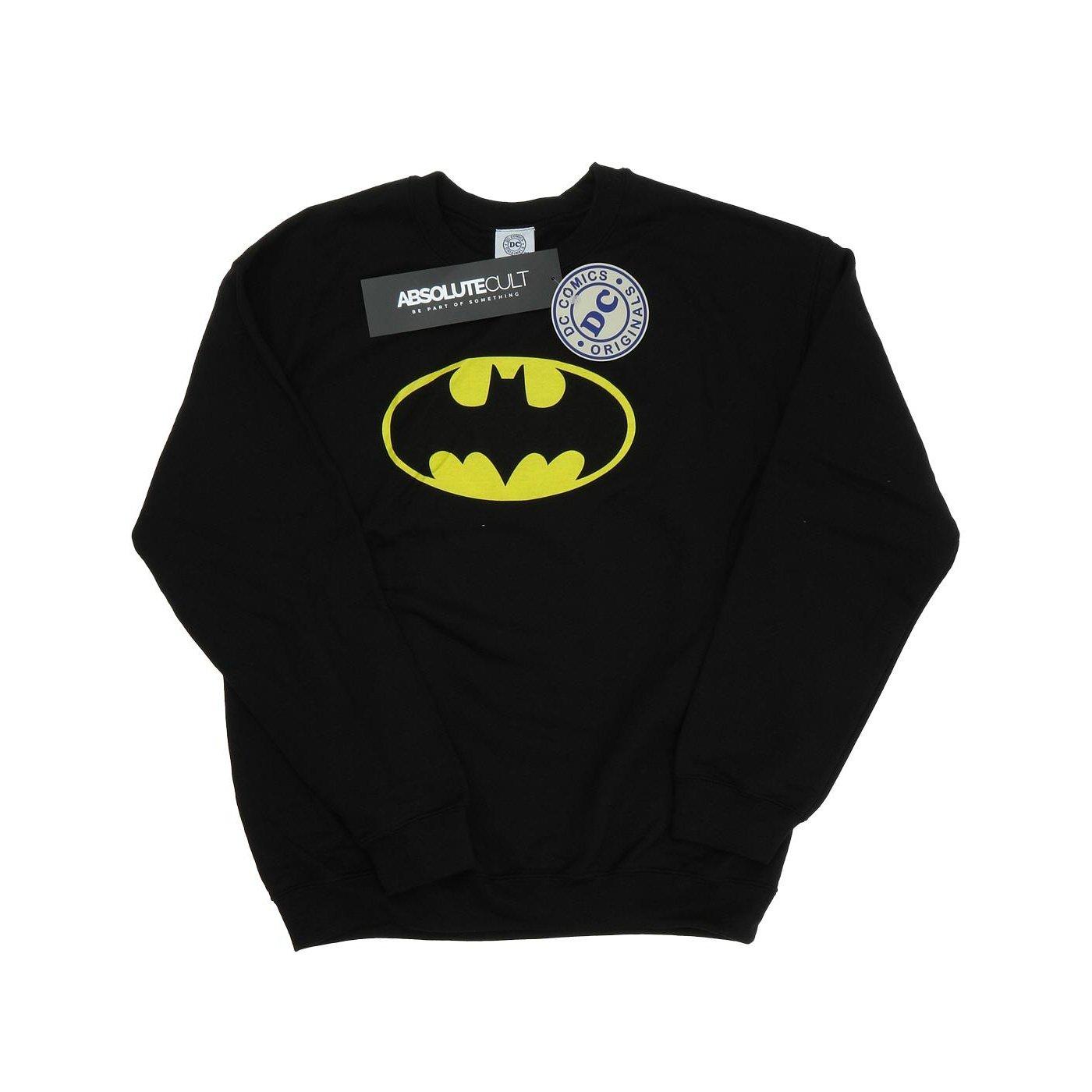 Batman Logo Sweatshirt Herren Schwarz XXL von DC COMICS