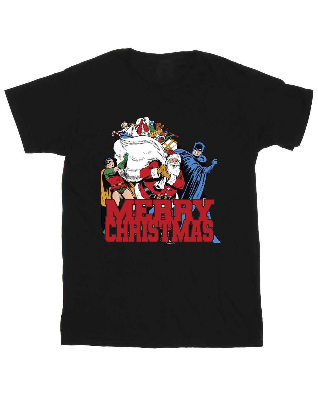Batman Merry Christmas Comic Tshirt Herren Schwarz 4XL von DC COMICS