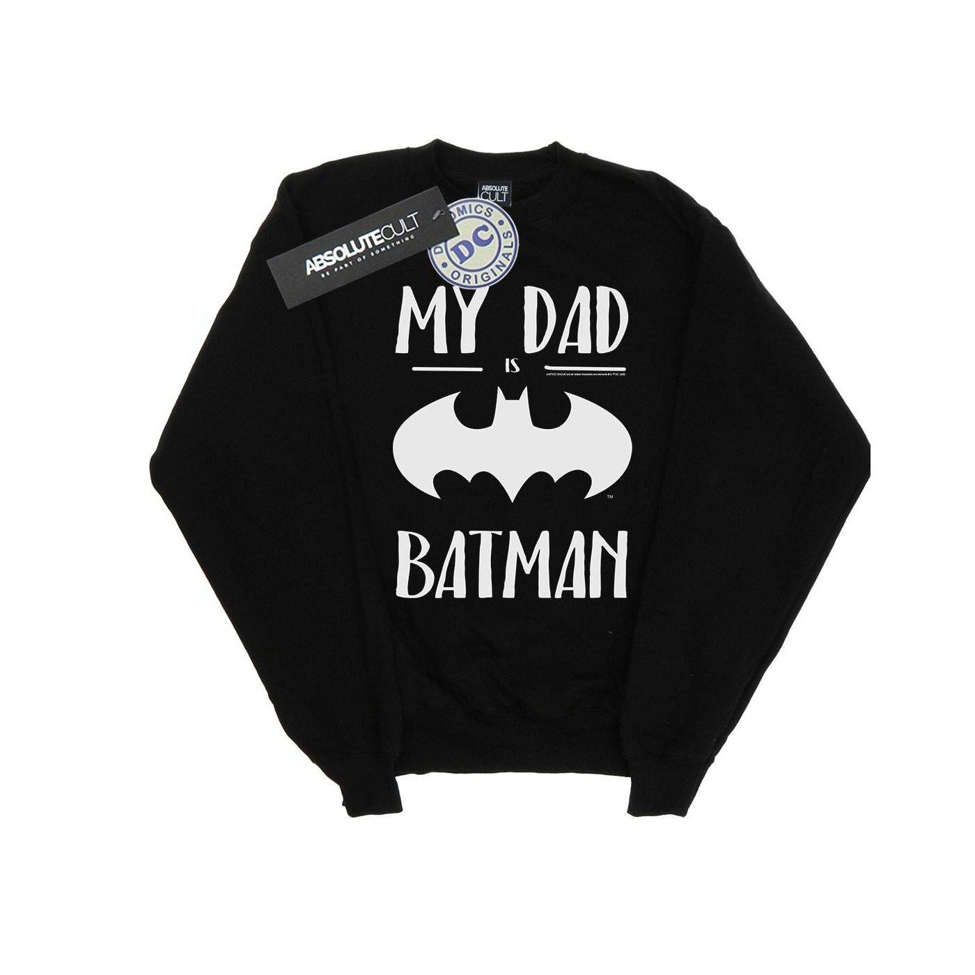 Batman My Dad Is Batman Sweatshirt Jungen Schwarz 104 von DC COMICS