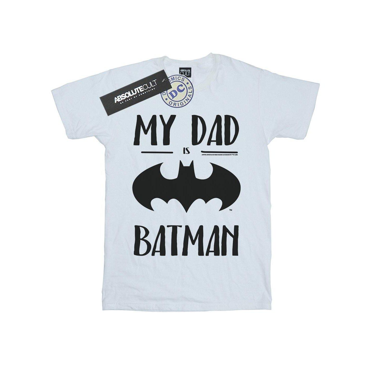 Batman My Dad Is Batman Tshirt Mädchen Weiss 116 von DC COMICS