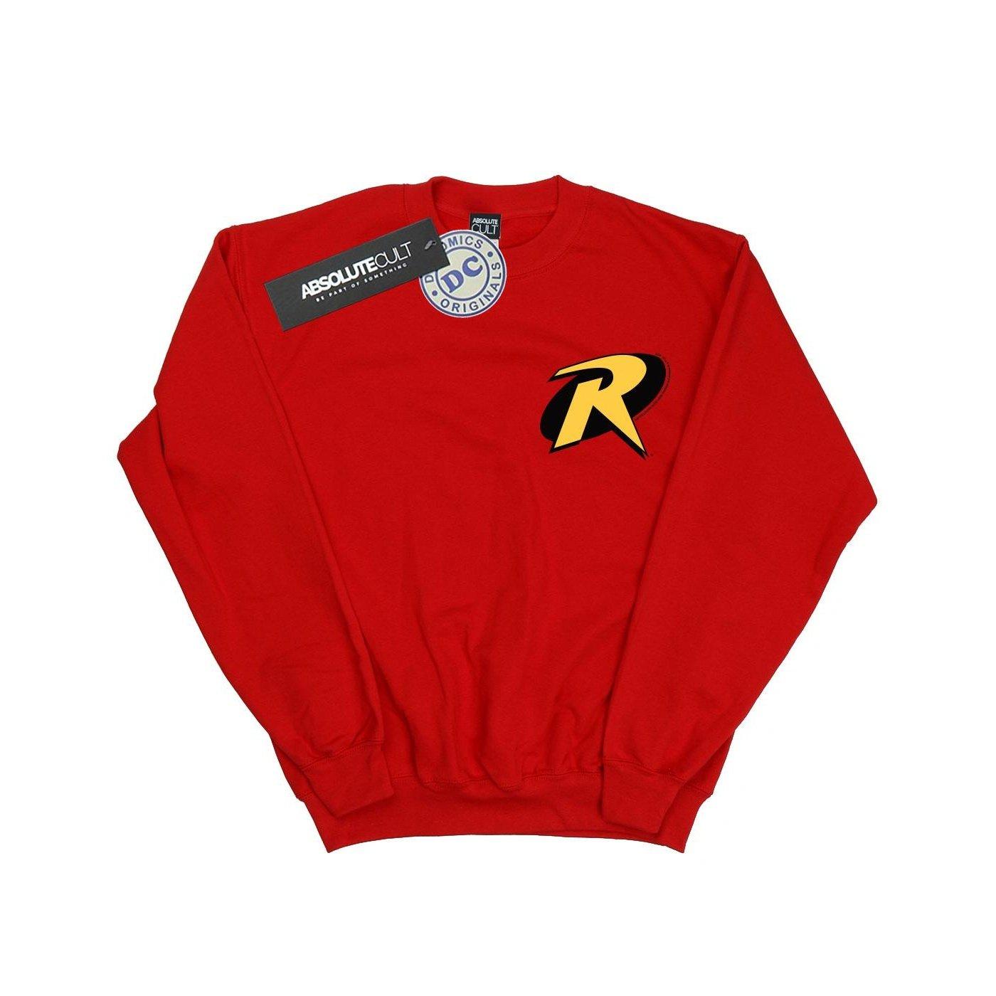 Batman Robin Logo Sweatshirt Jungen Rot Bunt 104 von DC COMICS