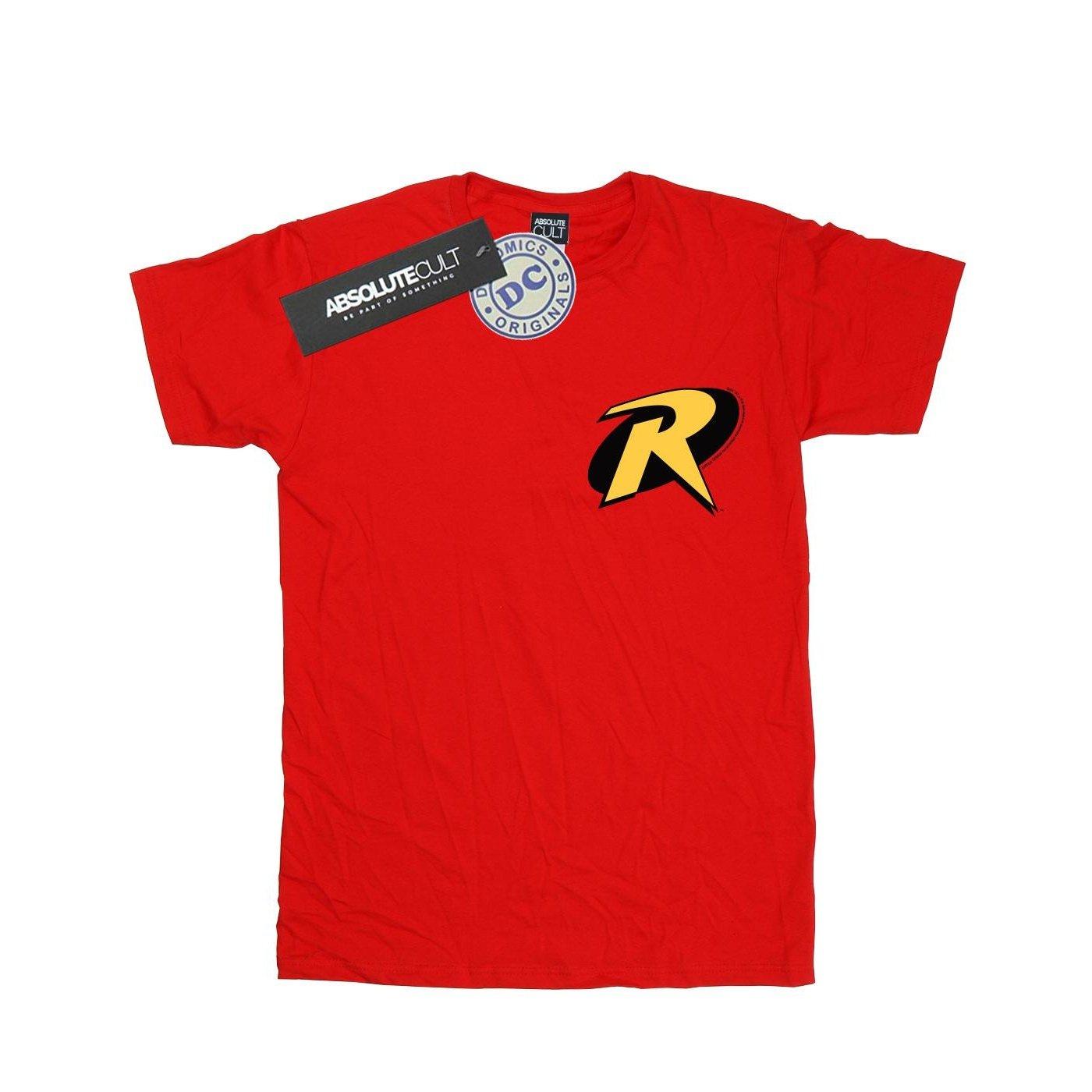 Batman Robin Logo Tshirt Mädchen Rot Bunt 104 von DC COMICS