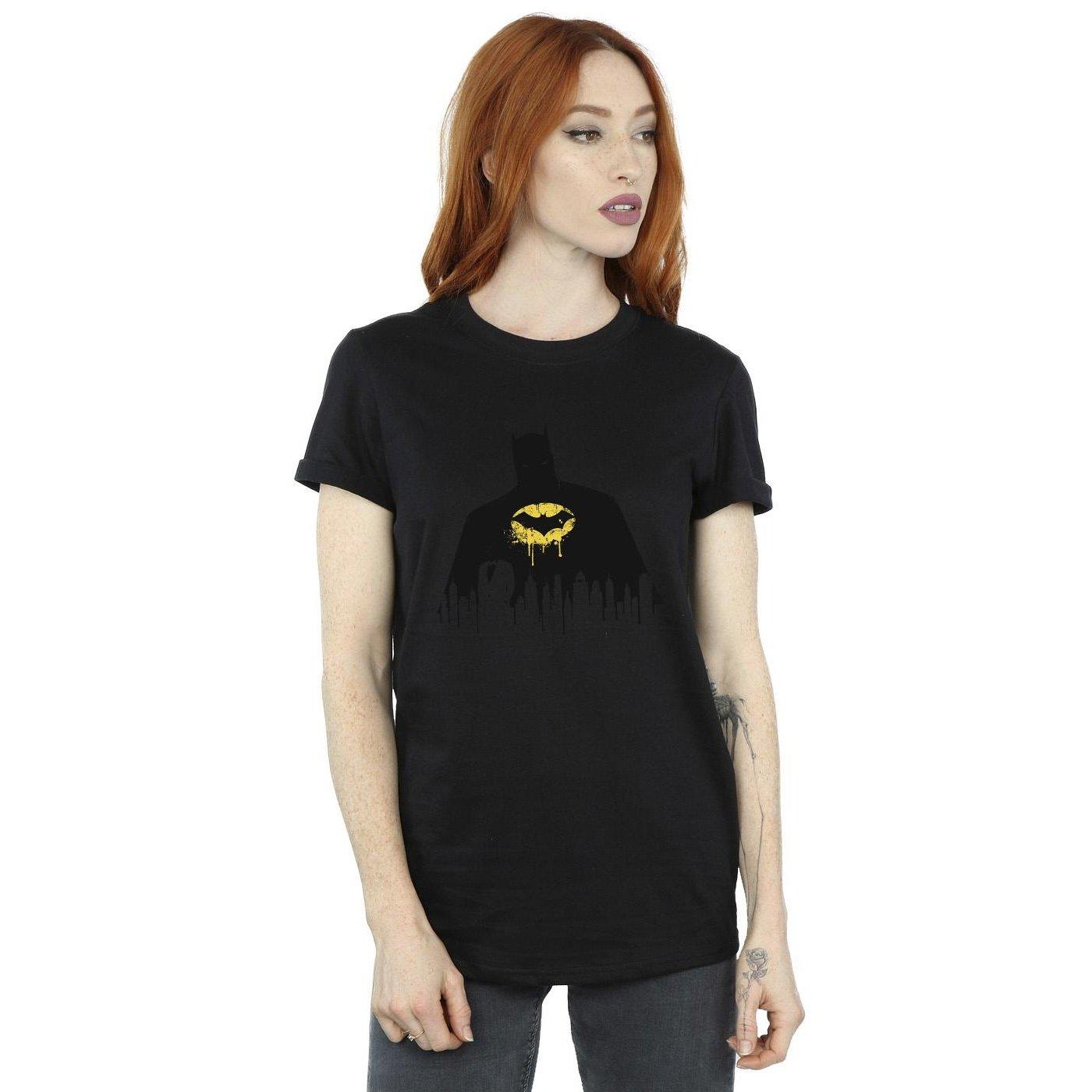 Batman Shadow Paint Tshirt Damen Schwarz 3XL von DC COMICS