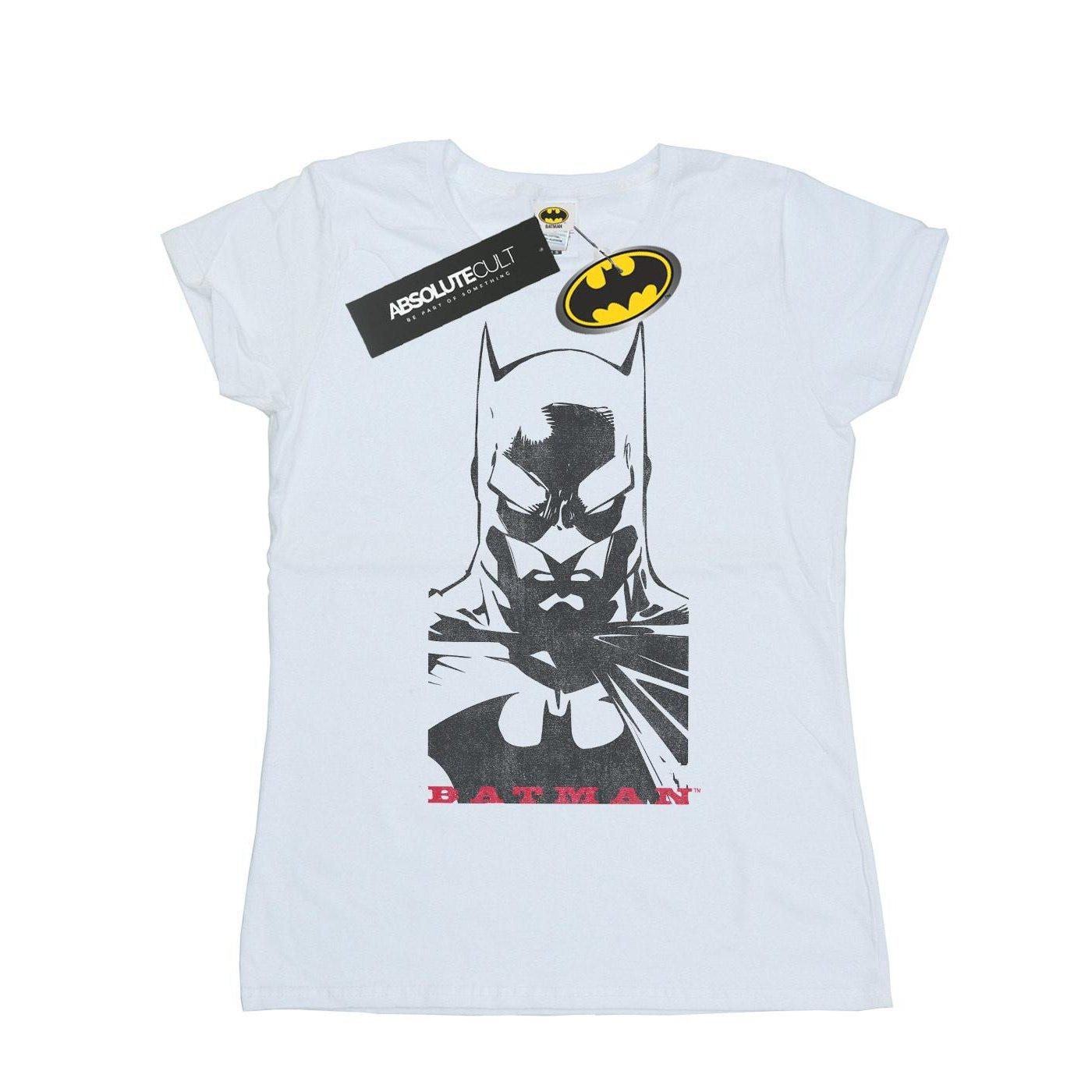 Batman Solid Stare Tshirt Damen Weiss XXL von DC COMICS