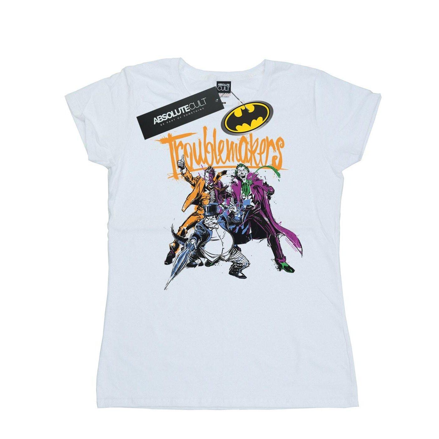 Batman Troublemakers Tshirt Damen Weiss XL von DC COMICS