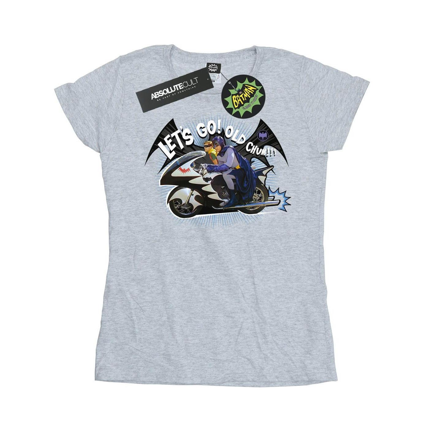 Batman Tv Series Bat Bike Tshirt Damen Grau M von DC COMICS