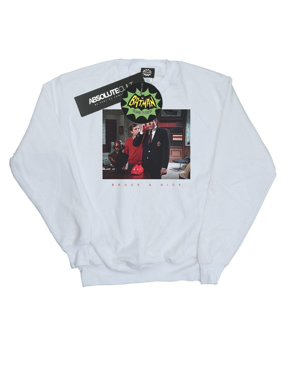 Batman Tv Series Bruce & Dick Photo Sweatshirt Damen Weiss M von DC COMICS