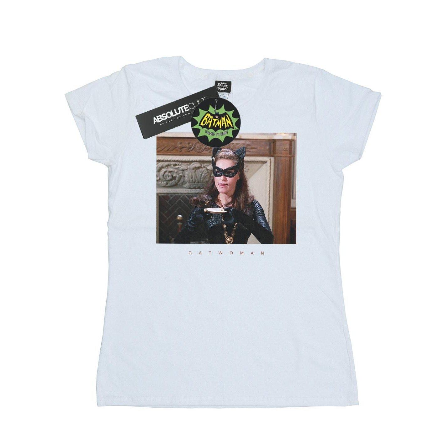 Batman Tv Series Catwoman Photo Tshirt Damen Weiss S von DC COMICS