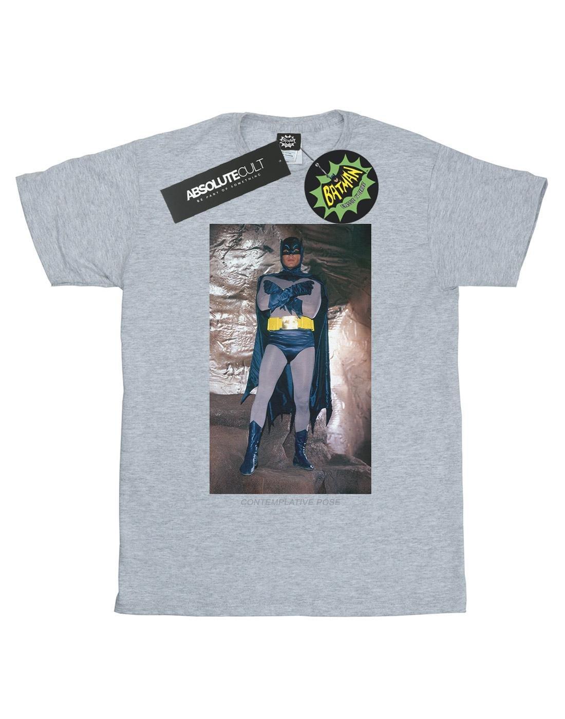 Batman Tv Series Contemplative Pose Tshirt Damen Grau S von DC COMICS