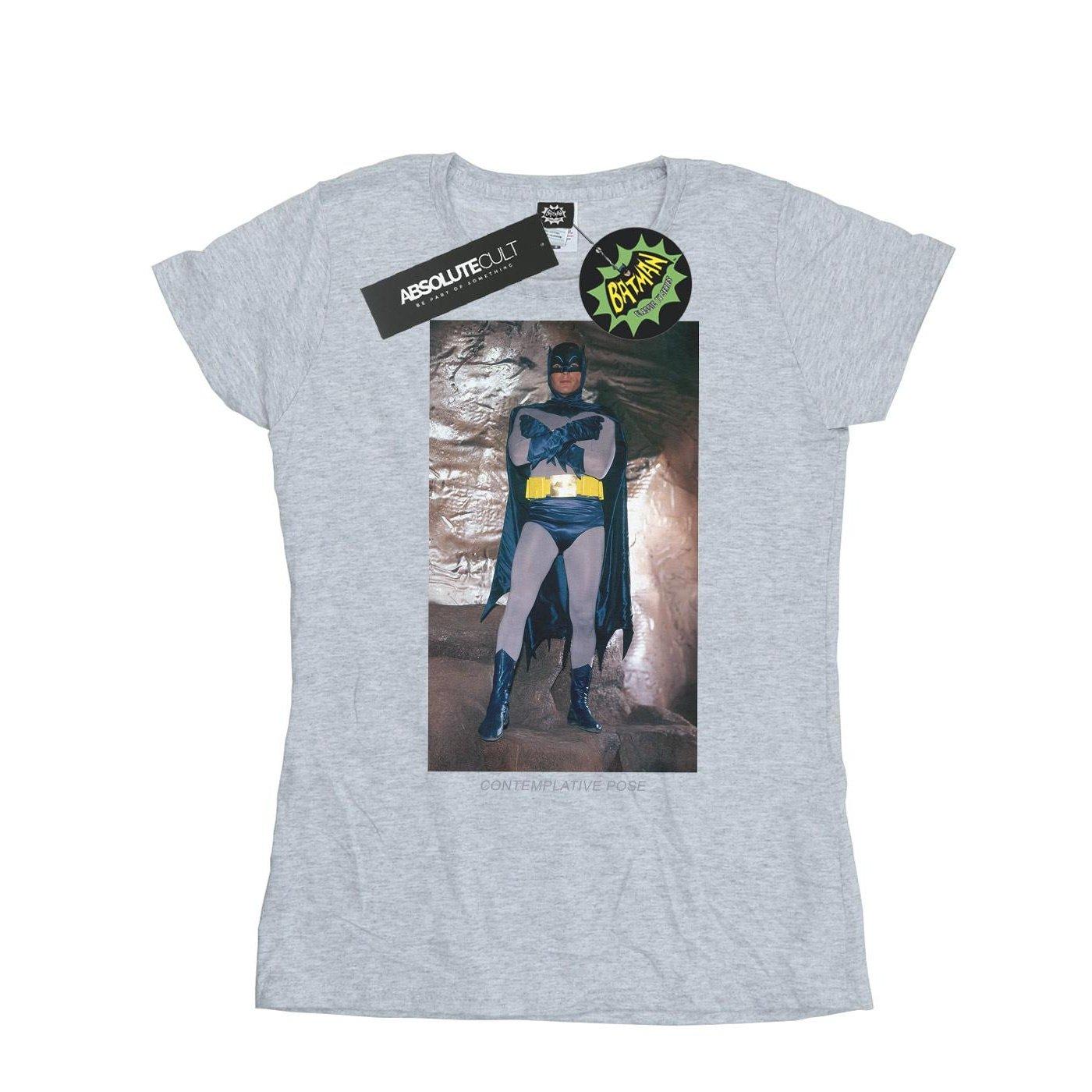 Batman Tv Series Contemplative Pose Tshirt Damen Grau XL von DC COMICS