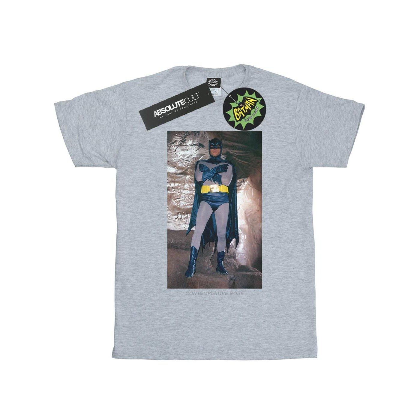 Batman Tv Series Contemplative Pose Tshirt Jungen Grau 128 von DC COMICS