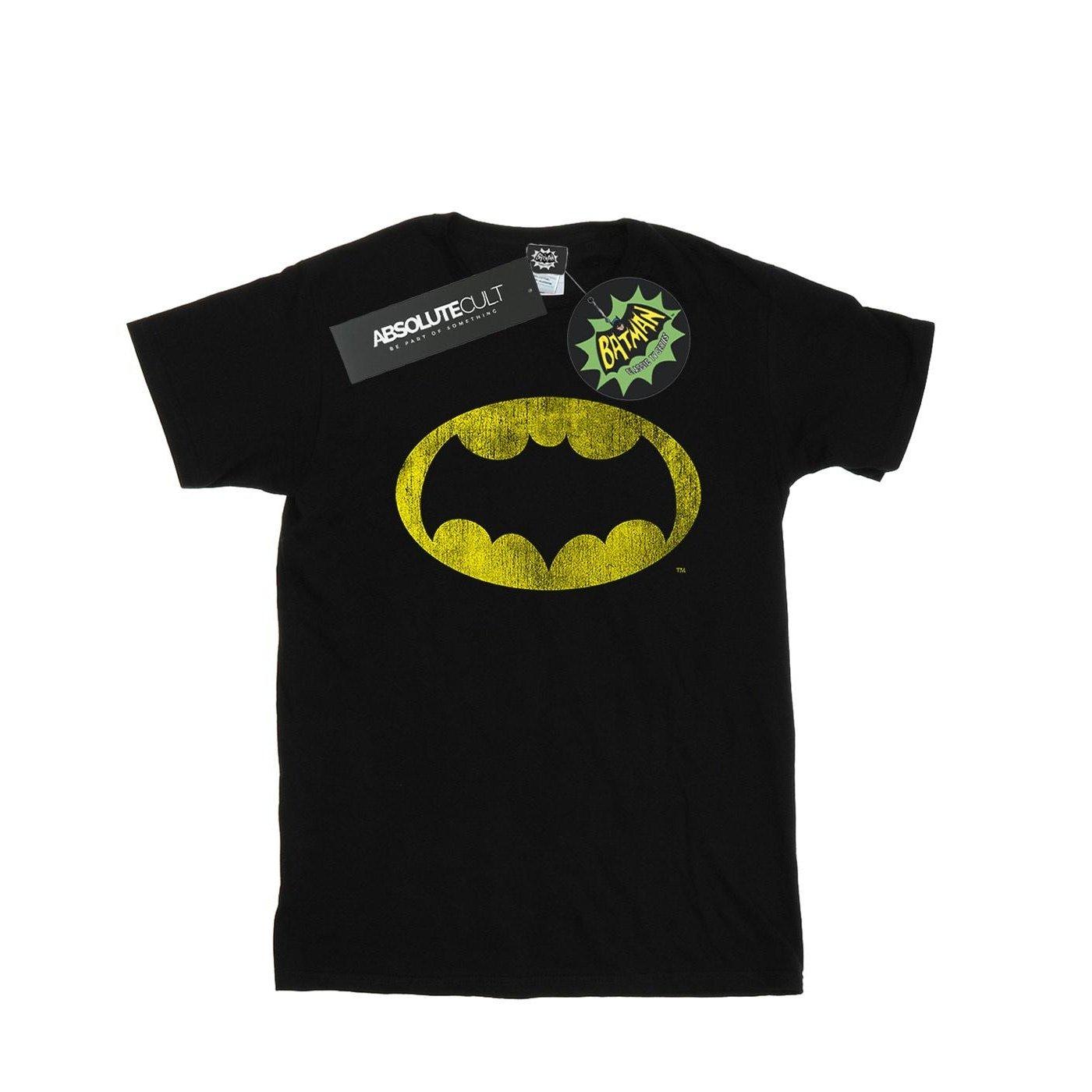 Batman Tv Series Distressed Logo Tshirt Herren Schwarz L von DC COMICS