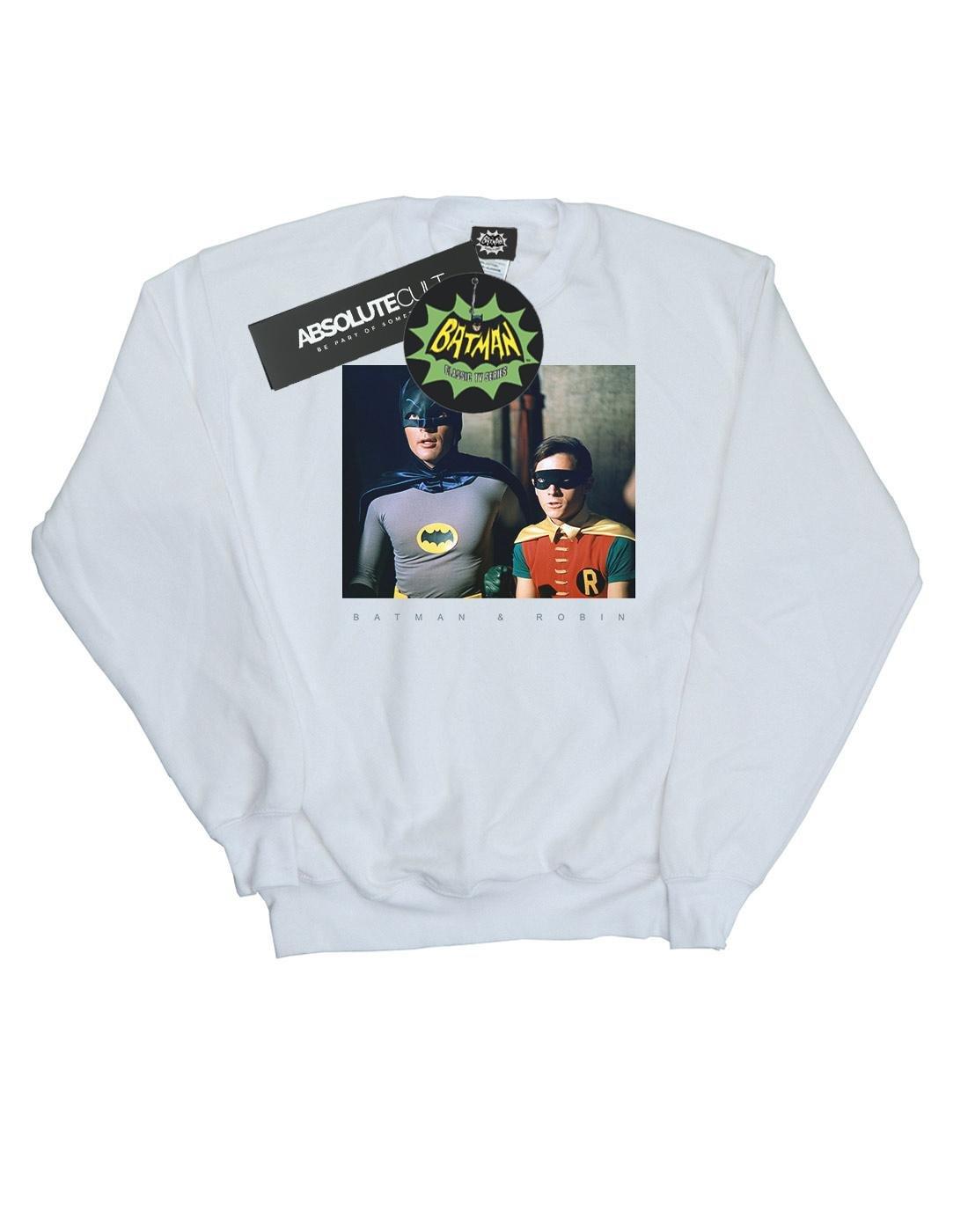 Batman Tv Series Dynamic Duo Photograph Sweatshirt Herren Weiss XXL von DC COMICS