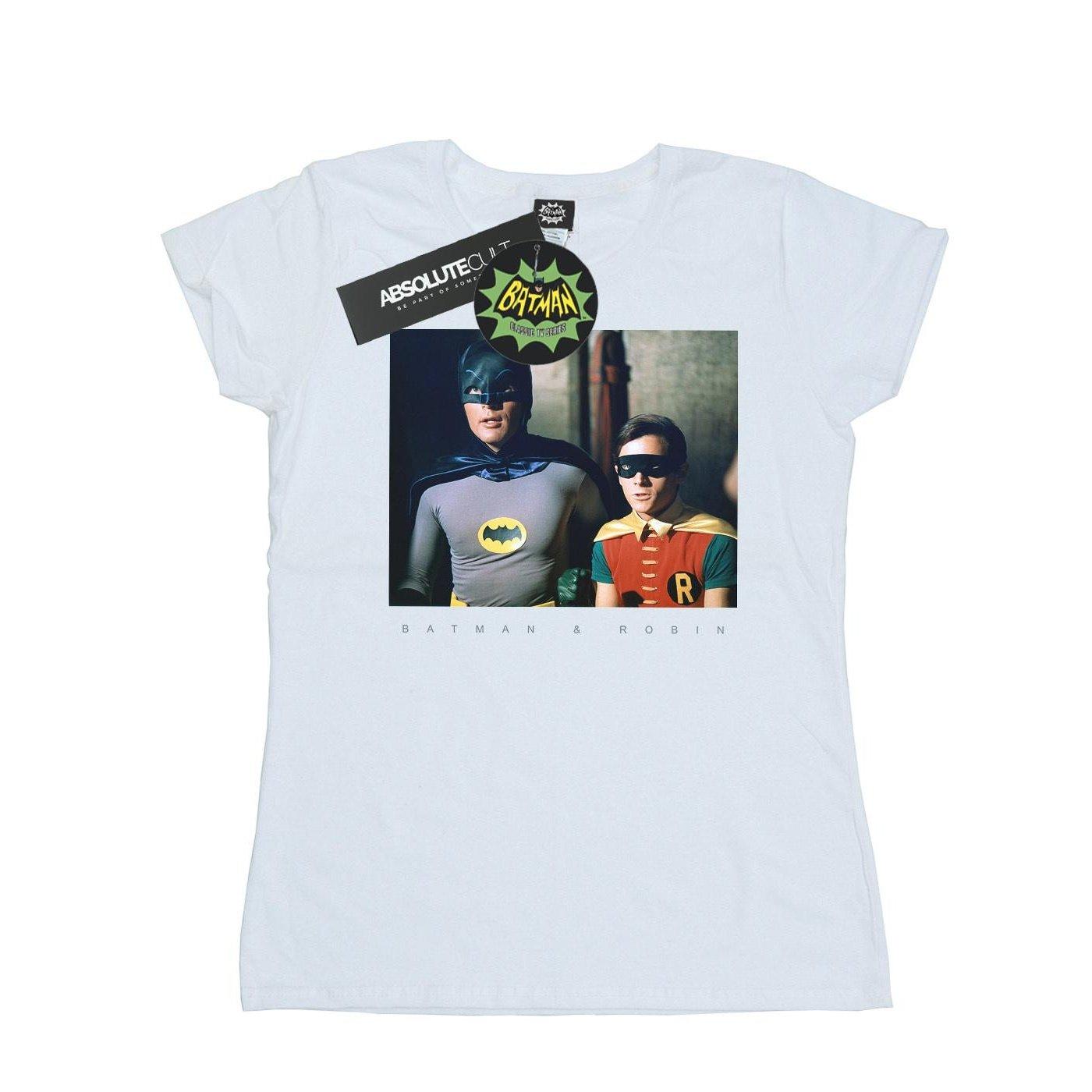 Batman Tv Series Dynamic Duo Photograph Tshirt Damen Weiss L von DC COMICS