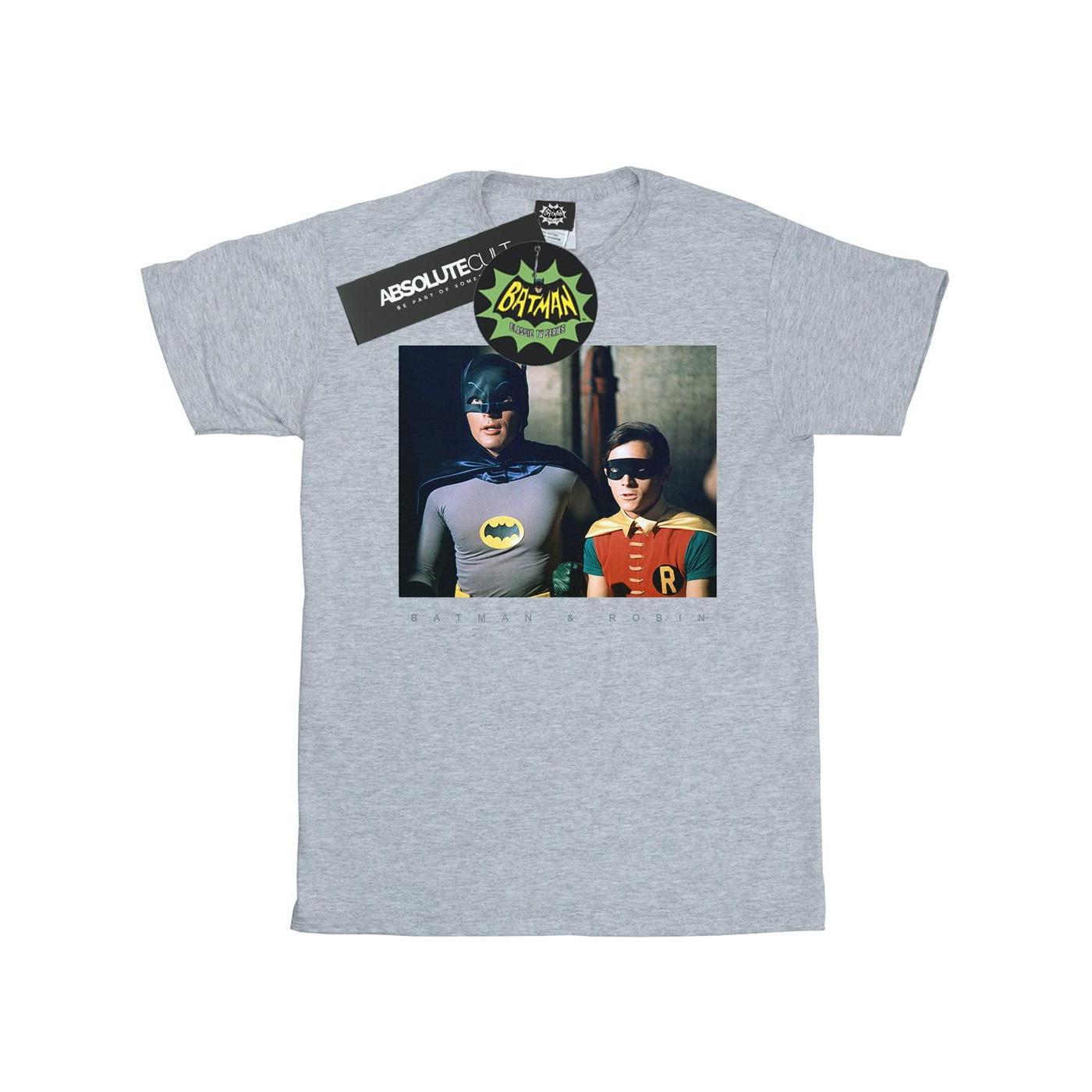 Batman Tv Series Dynamic Duo Photograph Tshirt Jungen Grau 152-158 von DC COMICS