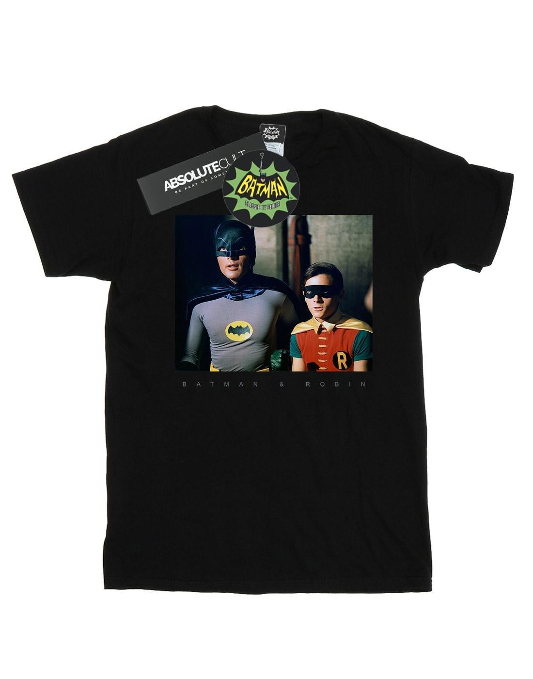 Batman Tv Series Dynamic Duo Photograph Tshirt Jungen Schwarz 128 von DC COMICS