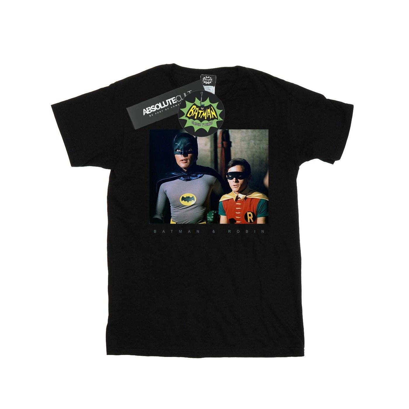 Batman Tv Series Dynamic Duo Photograph Tshirt Mädchen Schwarz 116 von DC COMICS