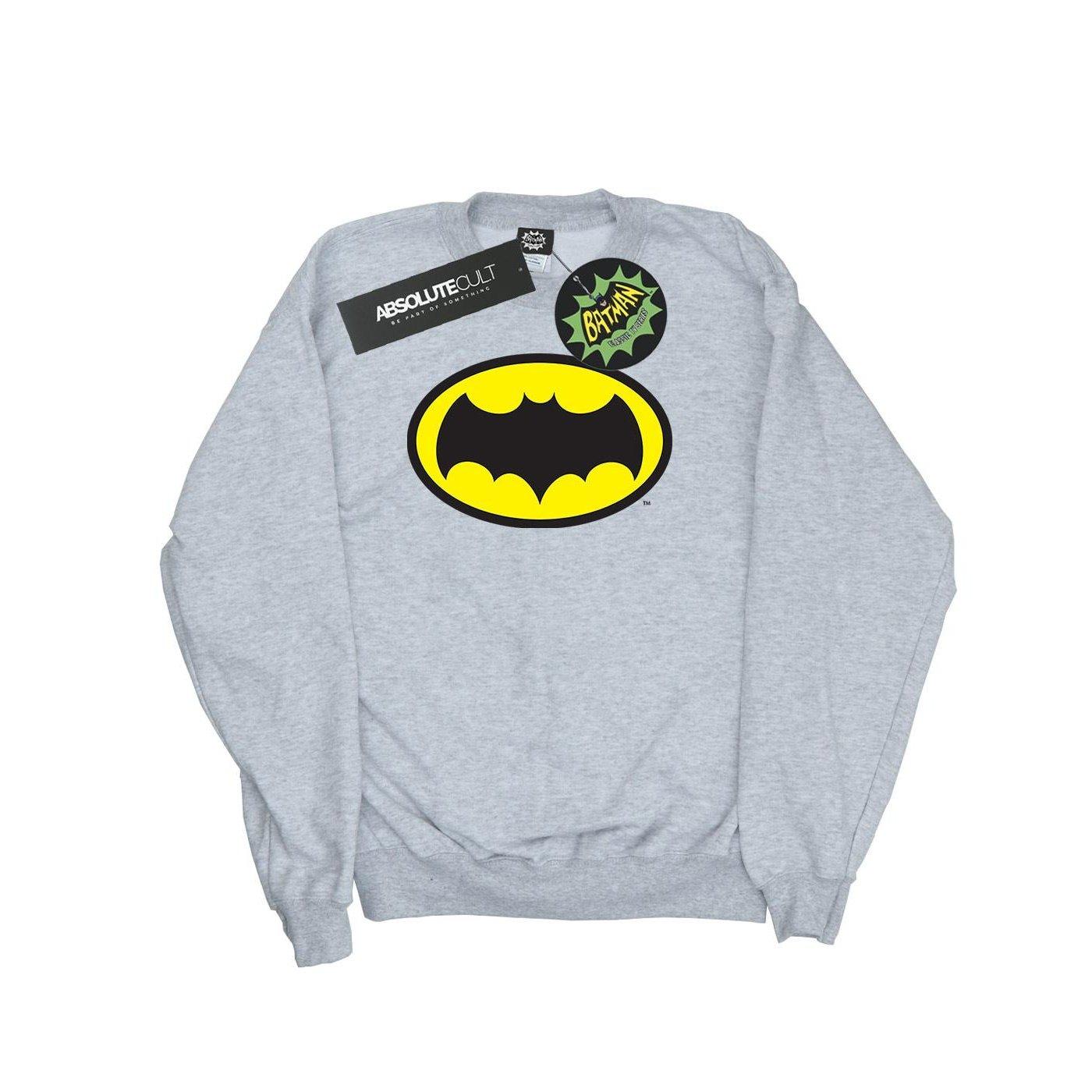 Batman Tv Series Logo Sweatshirt Damen Grau L von DC COMICS