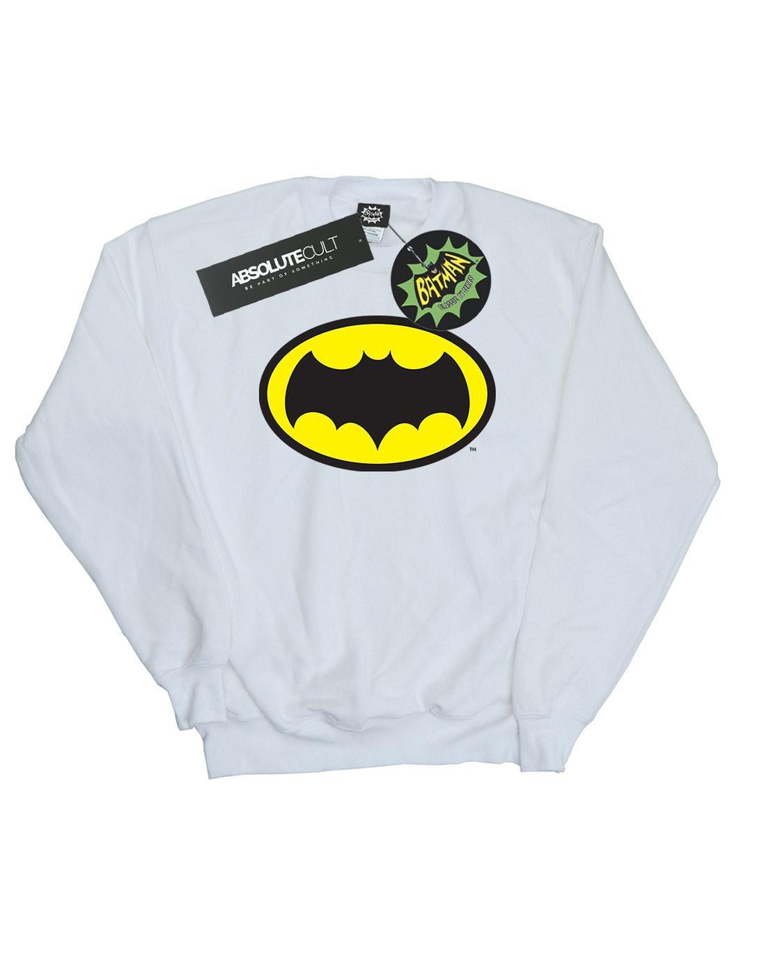 Batman Tv Series Logo Sweatshirt Herren Weiss M von DC COMICS