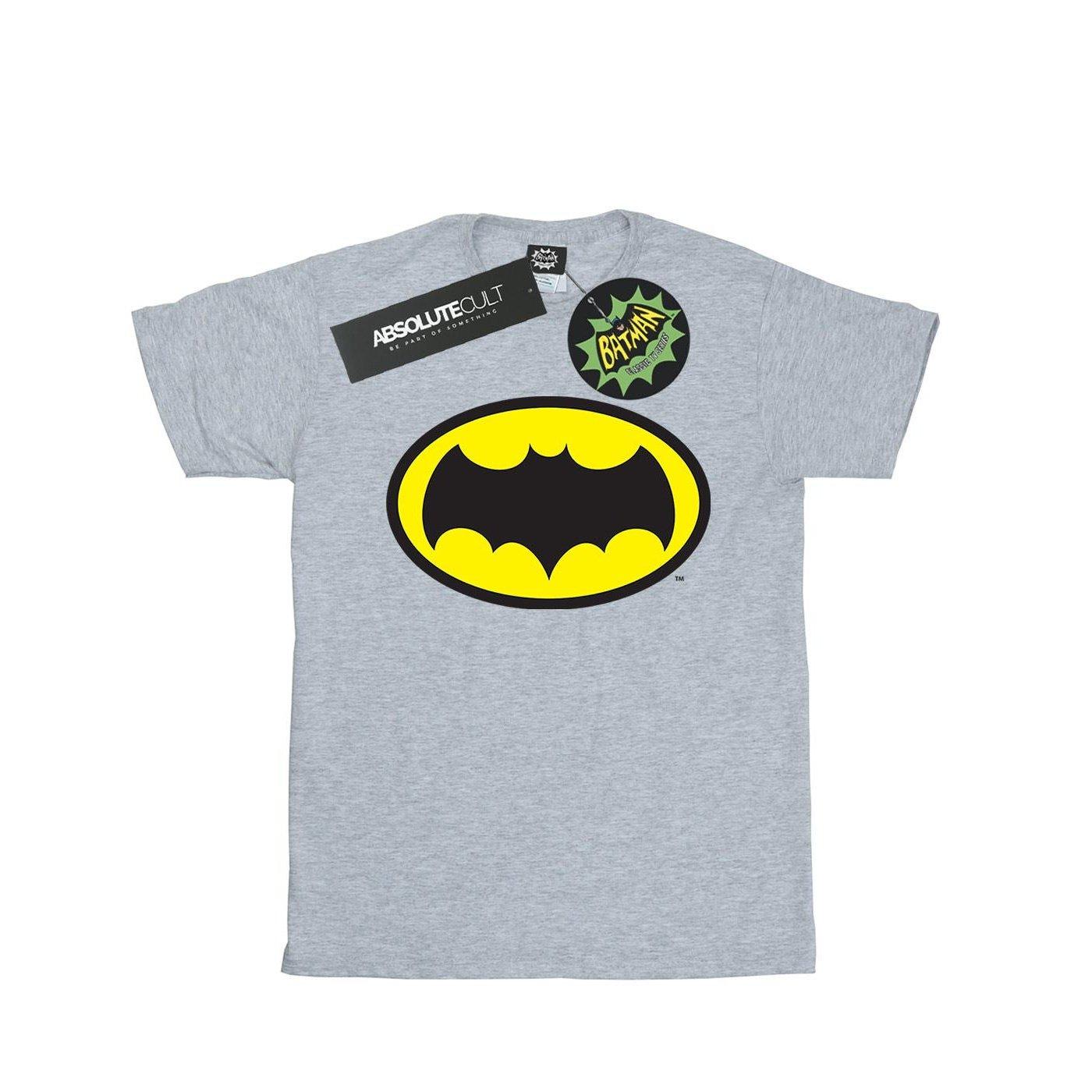 Batman Tv Series Logo Tshirt Jungen Grau 128 von DC COMICS