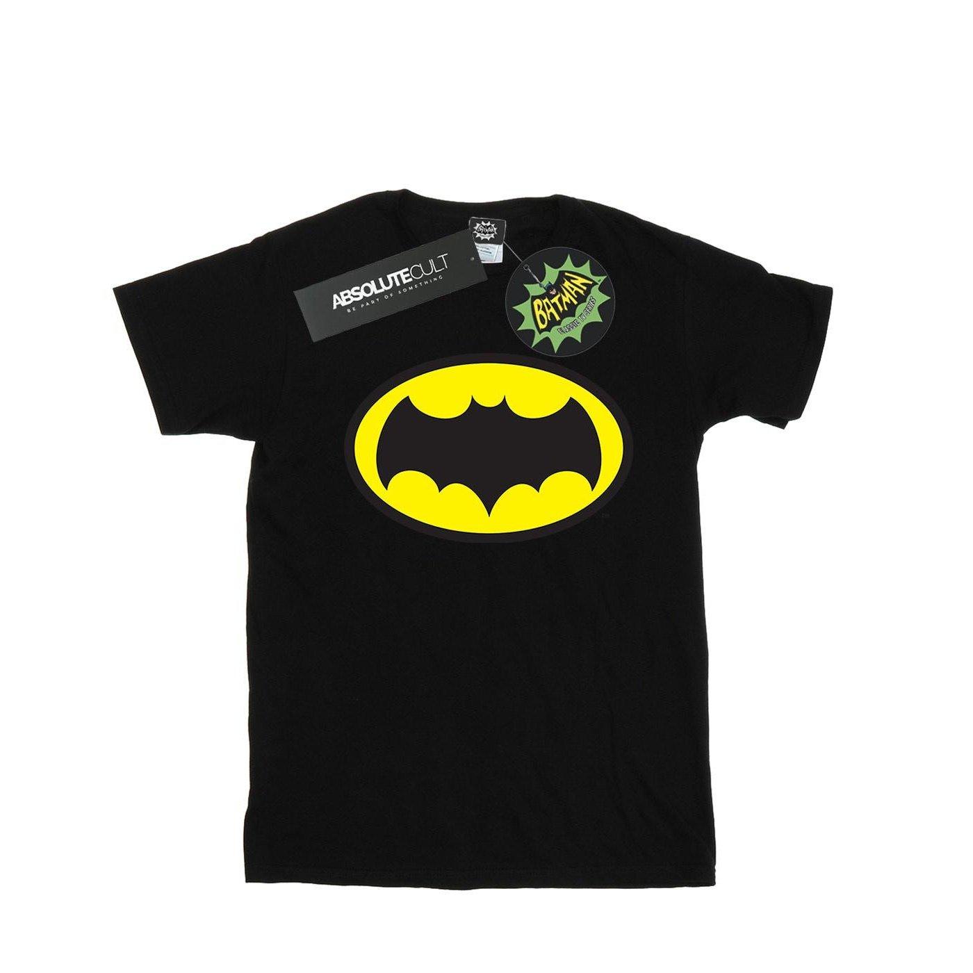 Batman Tv Series Logo Tshirt Jungen Schwarz 116 von DC COMICS