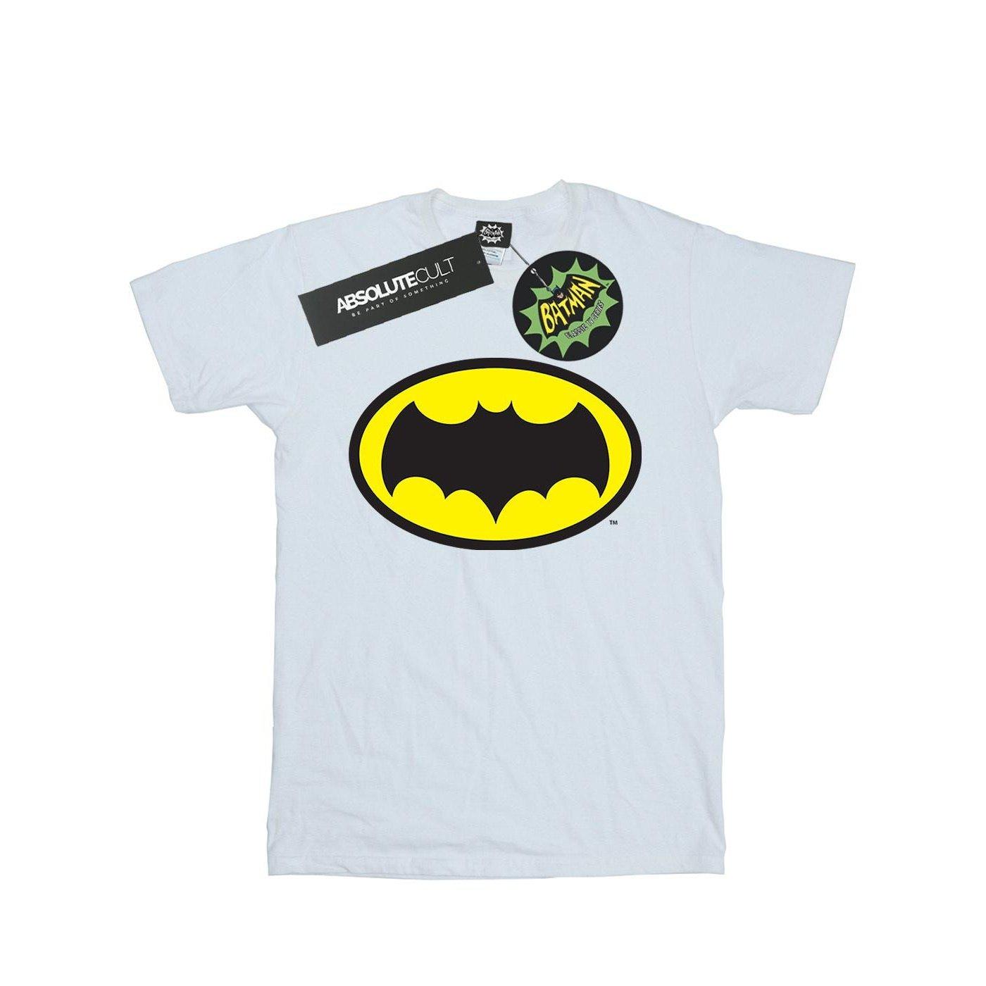 Batman Tv Series Logo Tshirt Jungen Weiss 116 von DC COMICS