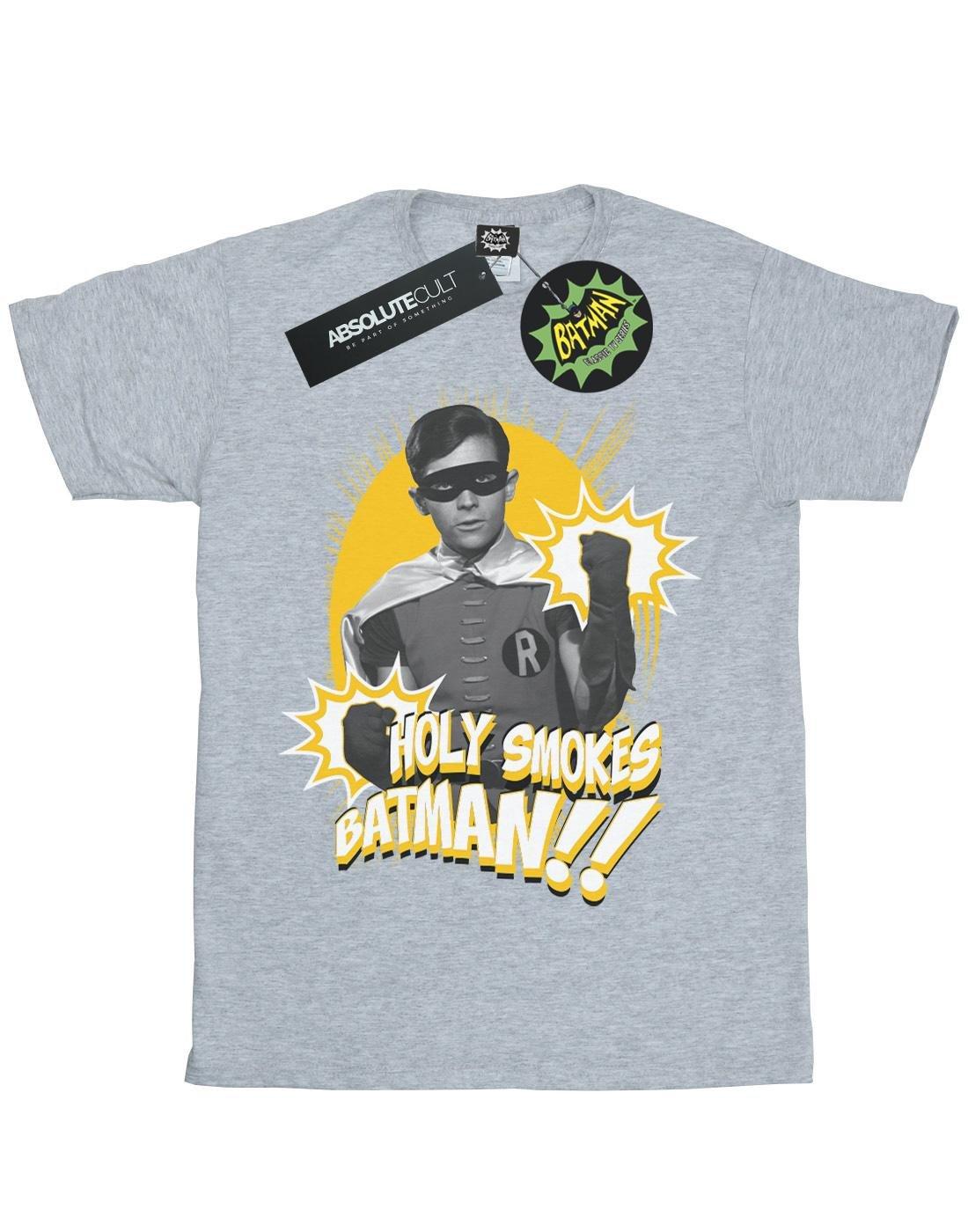 Batman Tv Series Robin Holy Smokes Tshirt Mädchen Grau 116 von DC COMICS