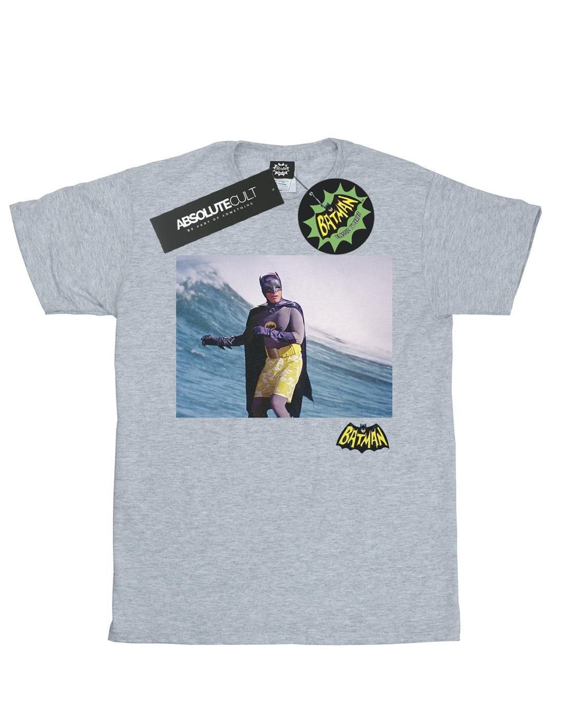 Batman Tv Series Surfing Logo Tshirt Herren Grau XXL von DC COMICS
