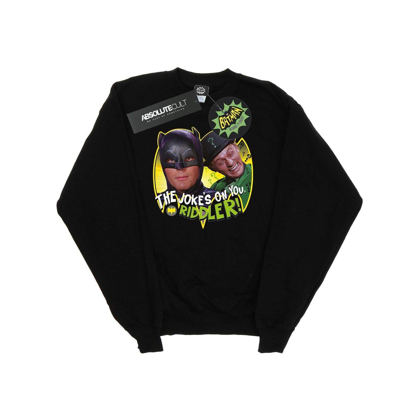 Batman Tv Series The Riddler Joke Sweatshirt Damen Schwarz L von DC COMICS