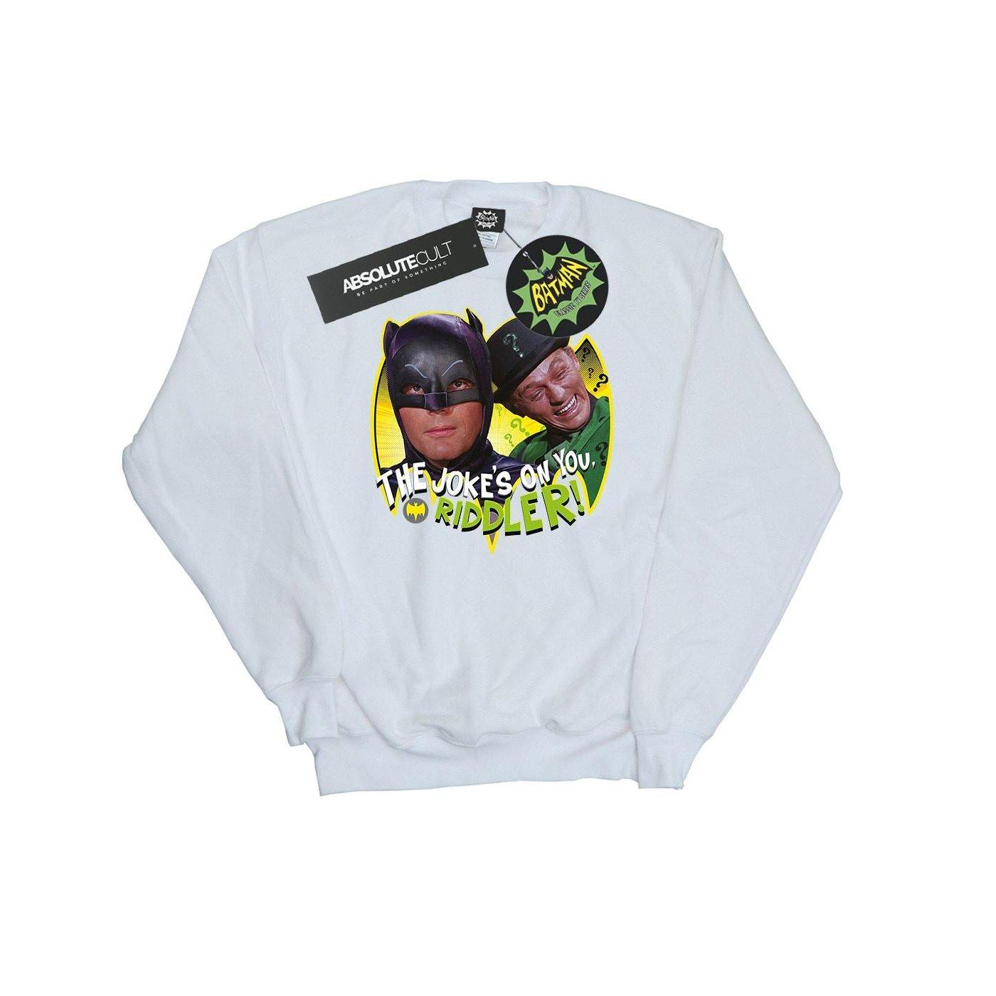Batman Tv Series The Riddler Joke Sweatshirt Damen Weiss S von DC COMICS