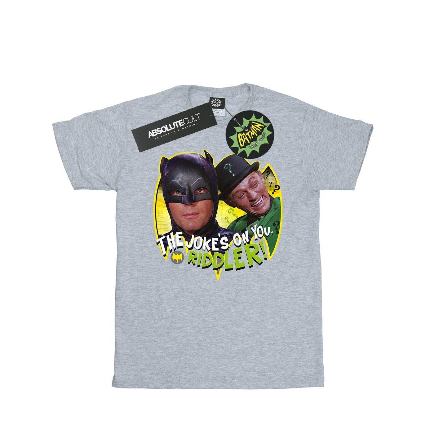 Batman Tv Series The Riddler Joke Tshirt Mädchen Grau 116 von DC COMICS