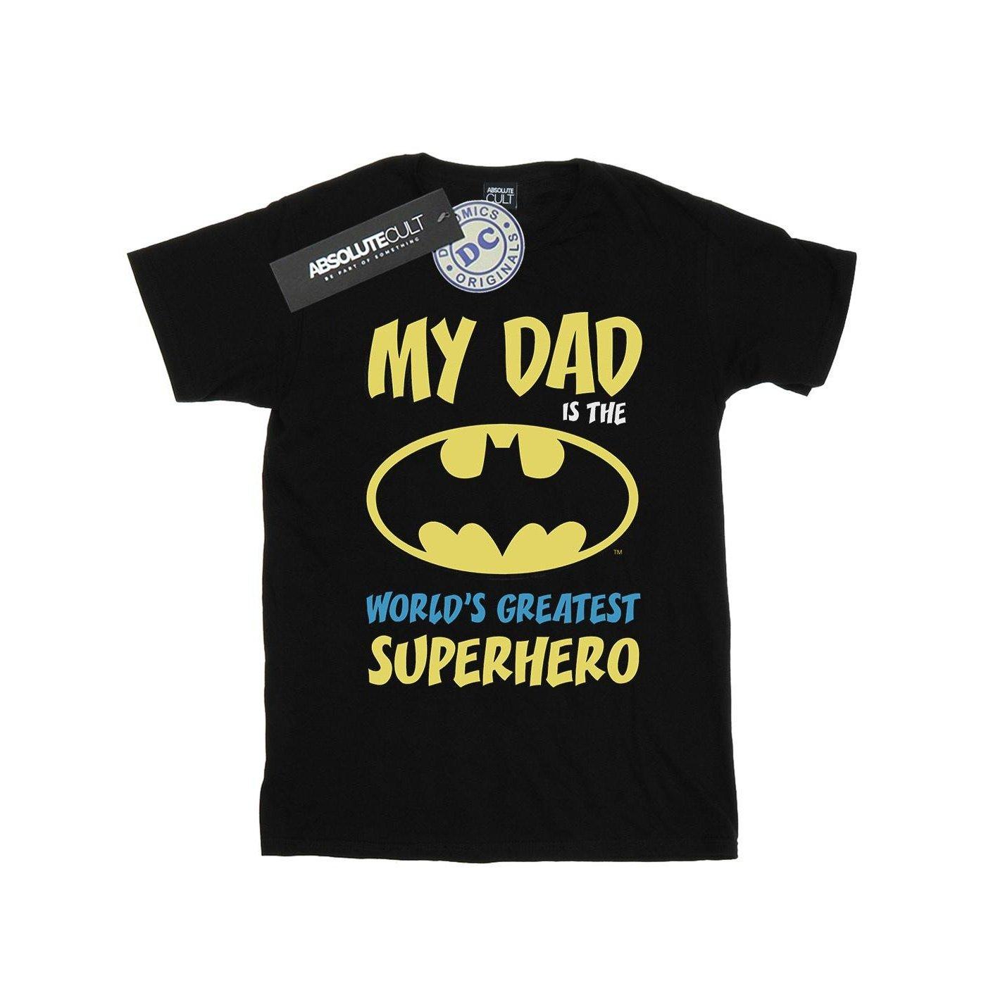 Batman World's Greatest Superhero Tshirt Mädchen Schwarz 140/146 von DC COMICS