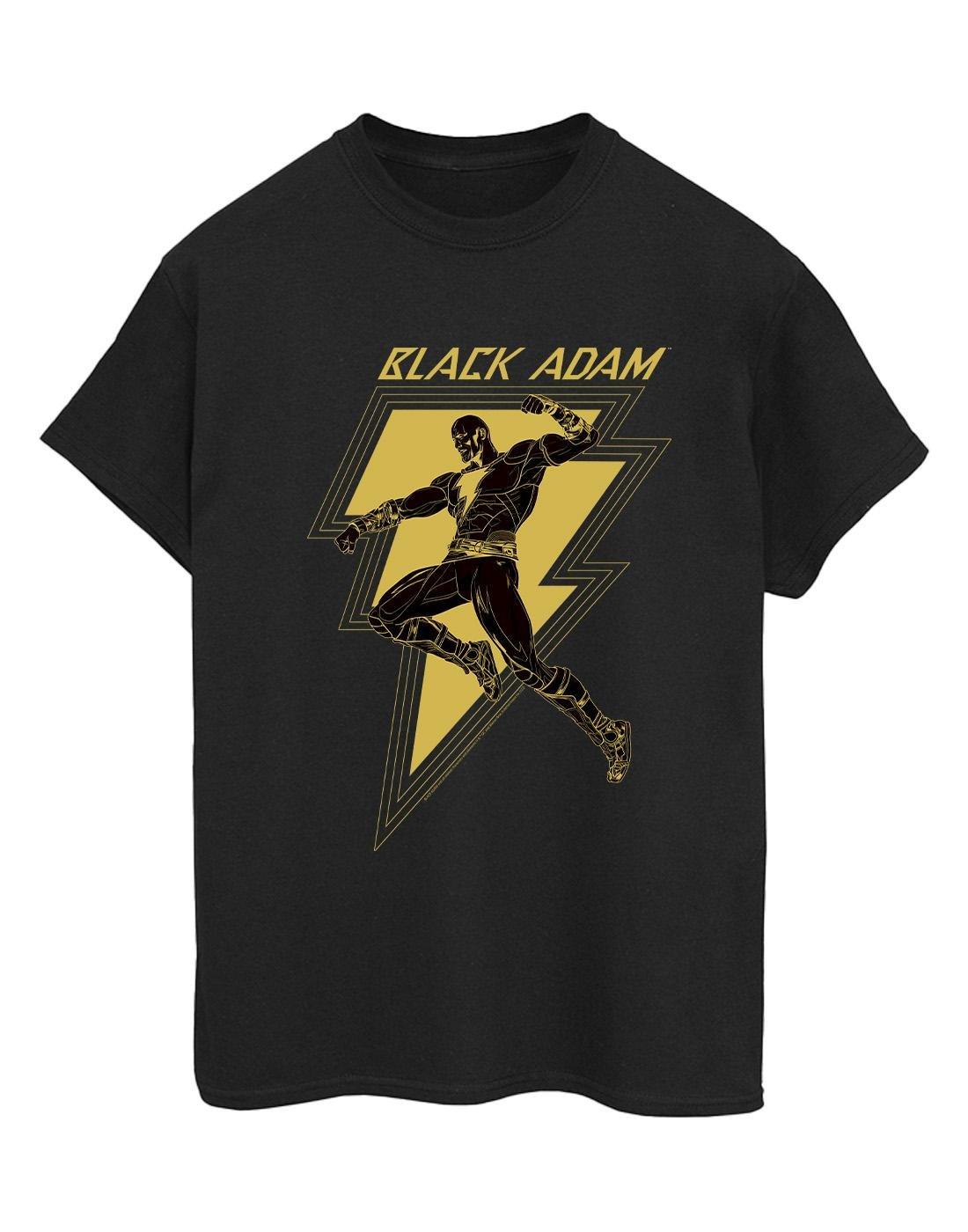 Black Adam Golden Bolt Chest Tshirt Damen Schwarz 3XL von DC COMICS