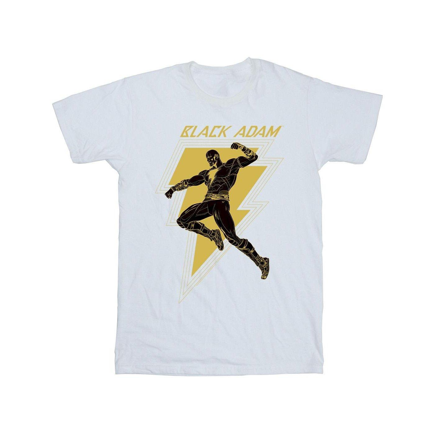Black Adam Golden Bolt Chest Tshirt Herren Weiss 3XL von DC COMICS