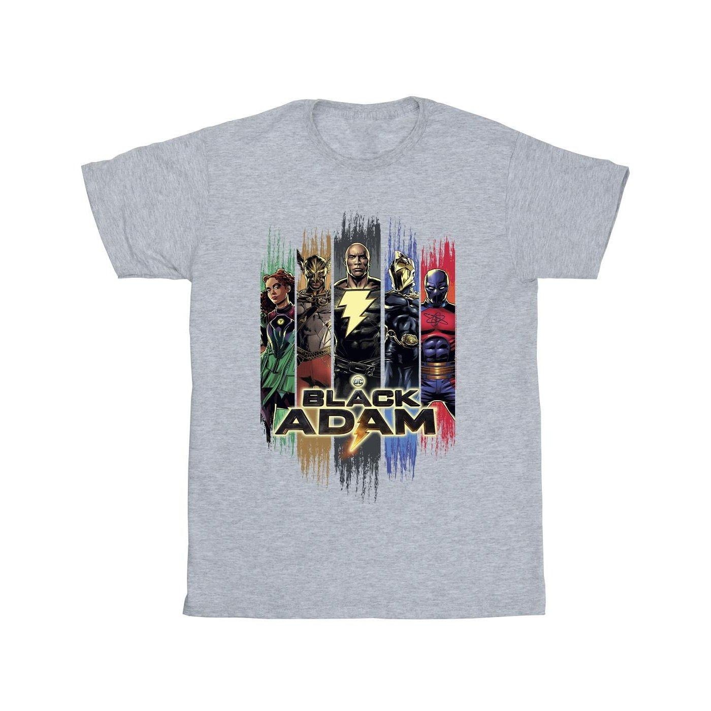 Black Adam Jsa Complete Group Tshirt Herren Grau L von DC COMICS