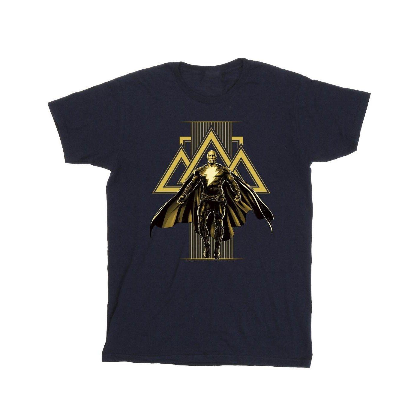 Black Adam Rising Golden Symbols Tshirt Herren Marine XL von DC COMICS